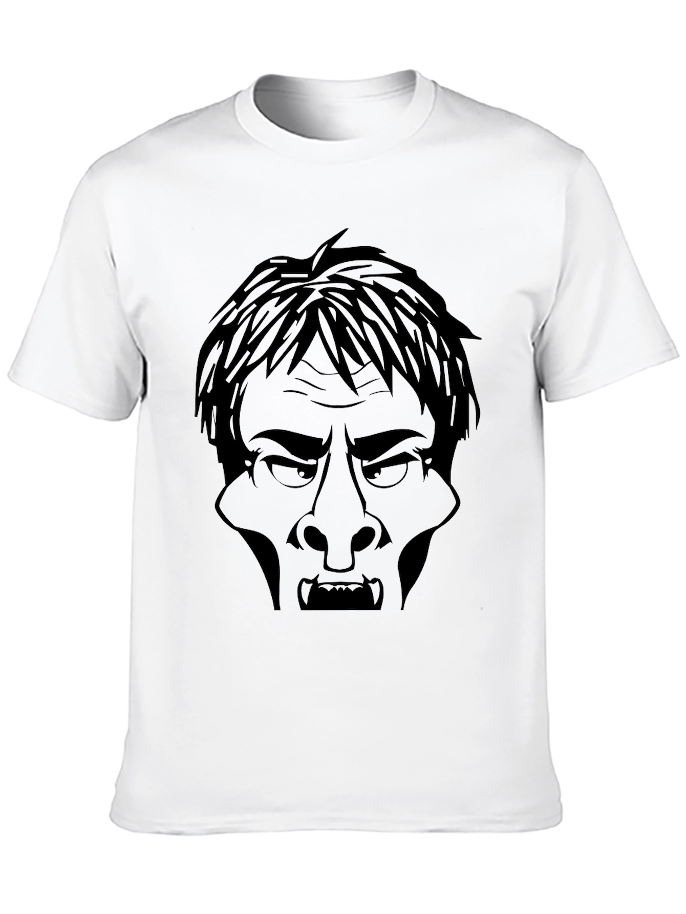 Vampire Face Graphic Tee - Mens Black T-Shirt