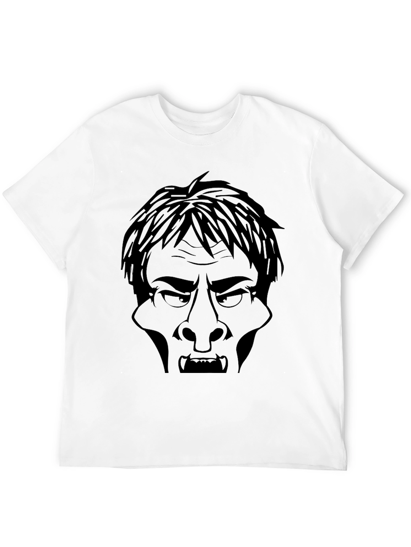 Vampire Face Graphic Tee - Mens Black T-Shirt