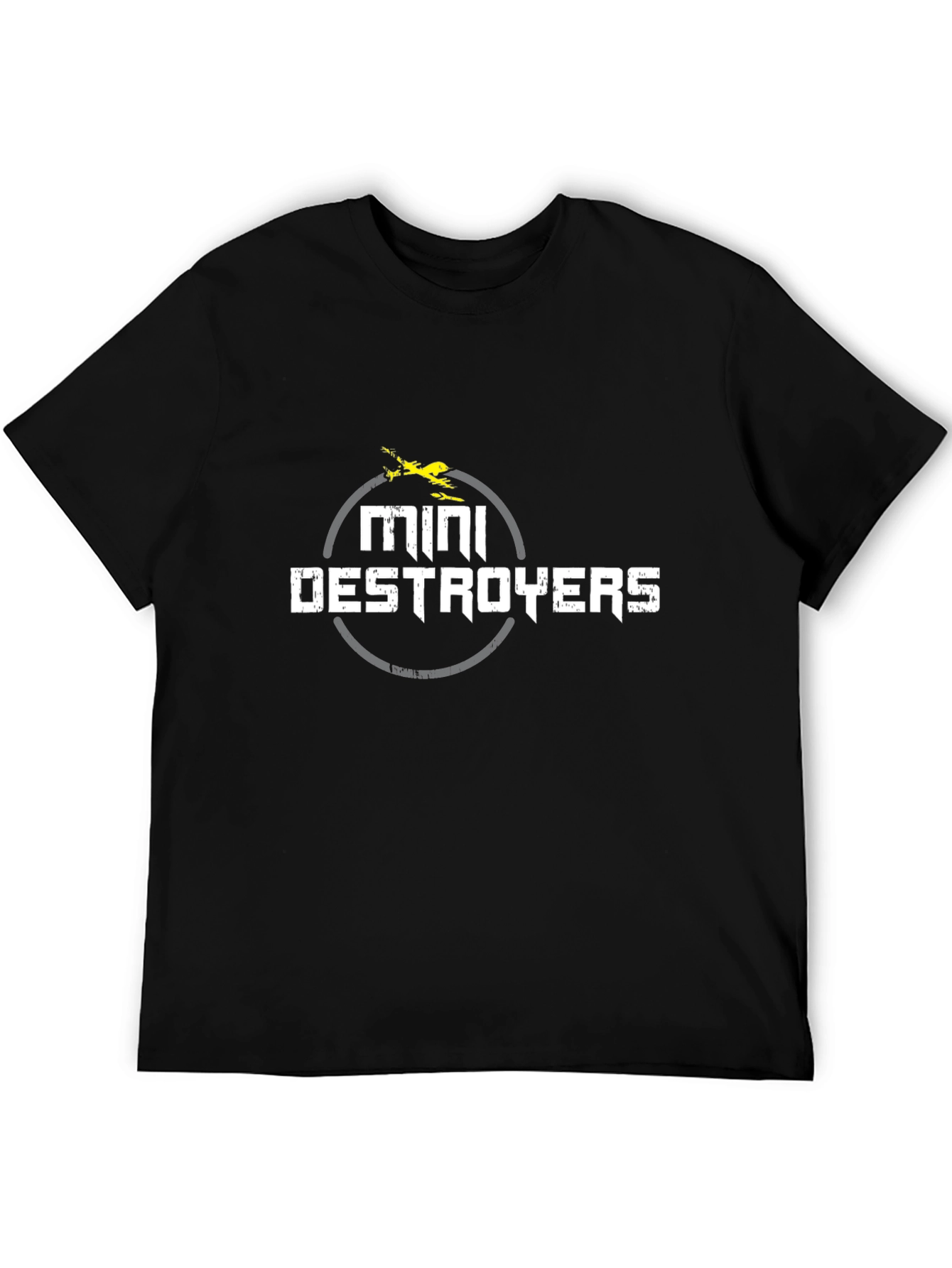 Mini Destroyers Graphic Tee - Black Crewneck T-Shirt