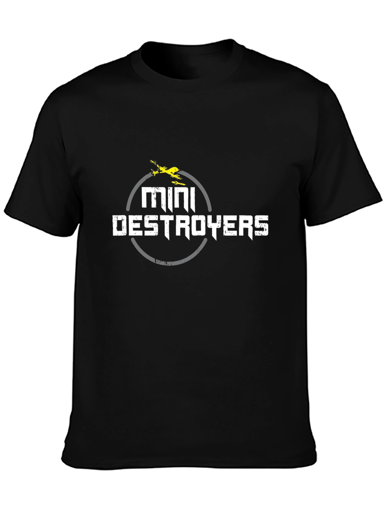 Mini Destroyers Graphic Tee - Black Crewneck T-Shirt