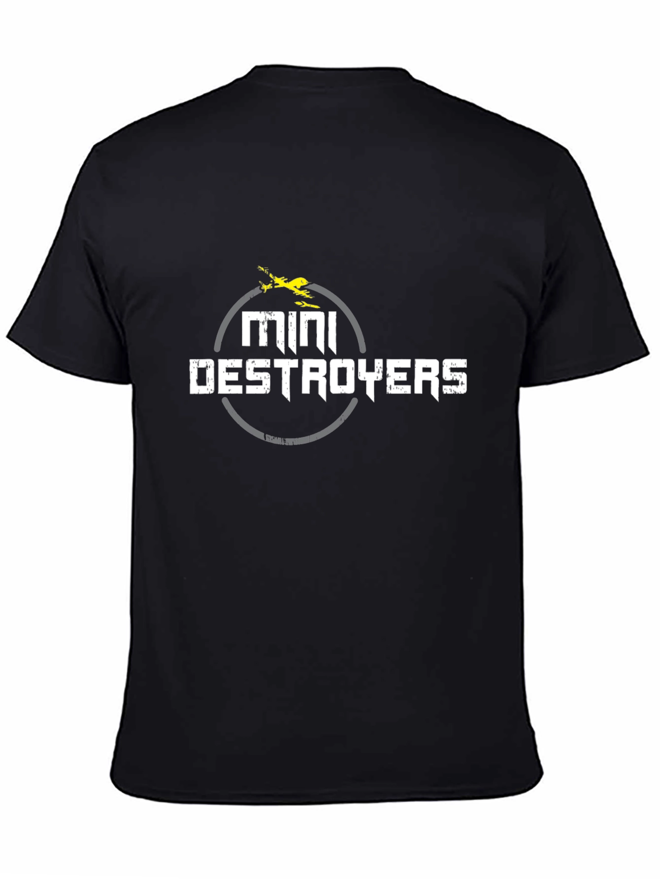 Mini Destroyers Graphic Tee - Black Crewneck T-Shirt