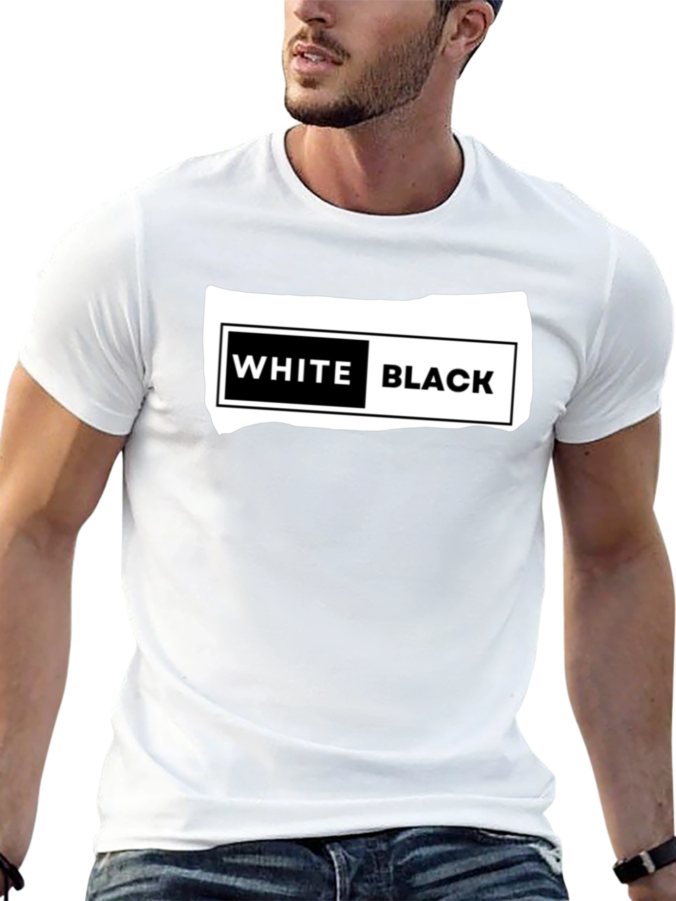 White Black Graphic T-Shirt - Unisex