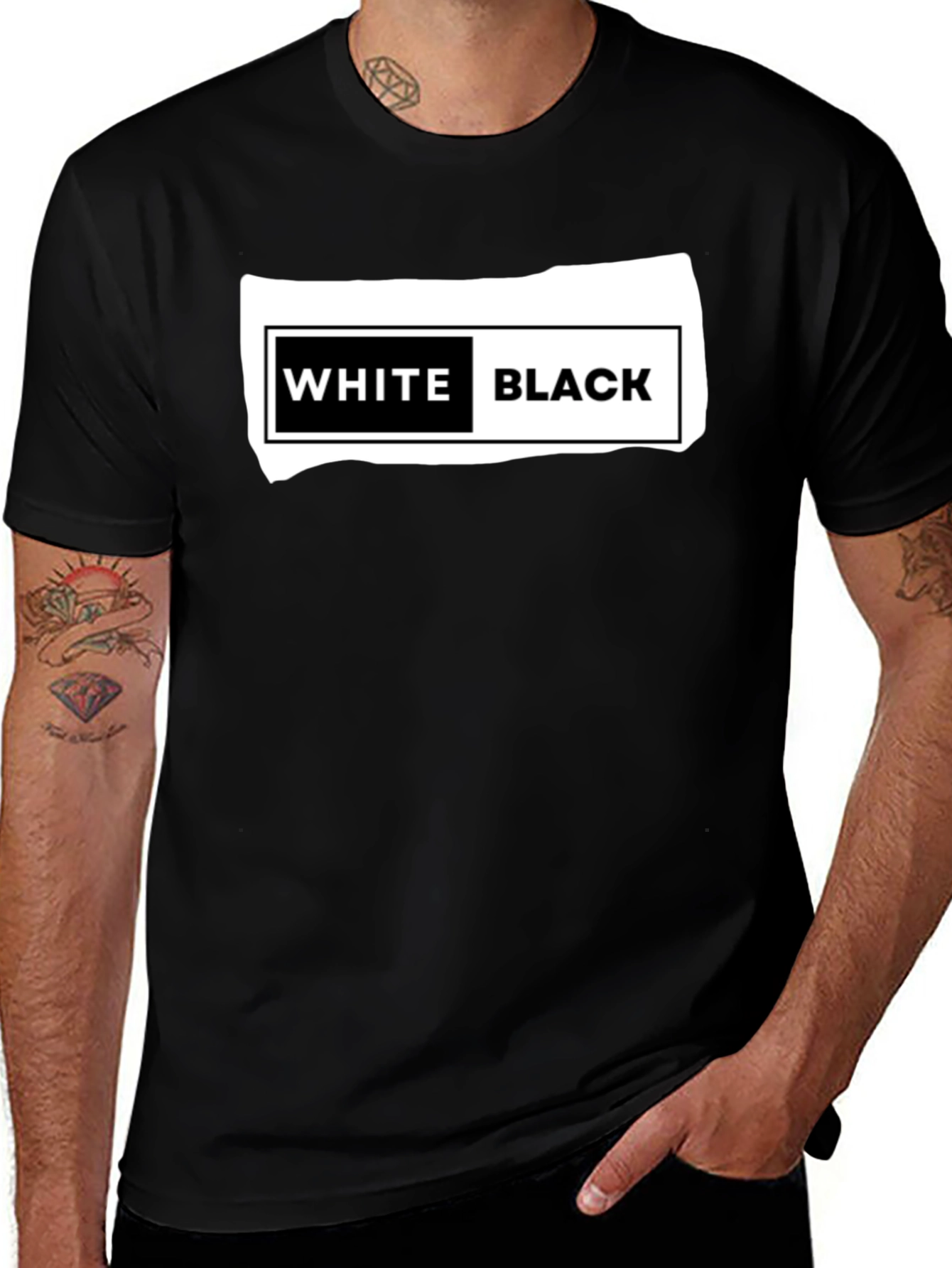 White Black Graphic T-Shirt - Unisex
