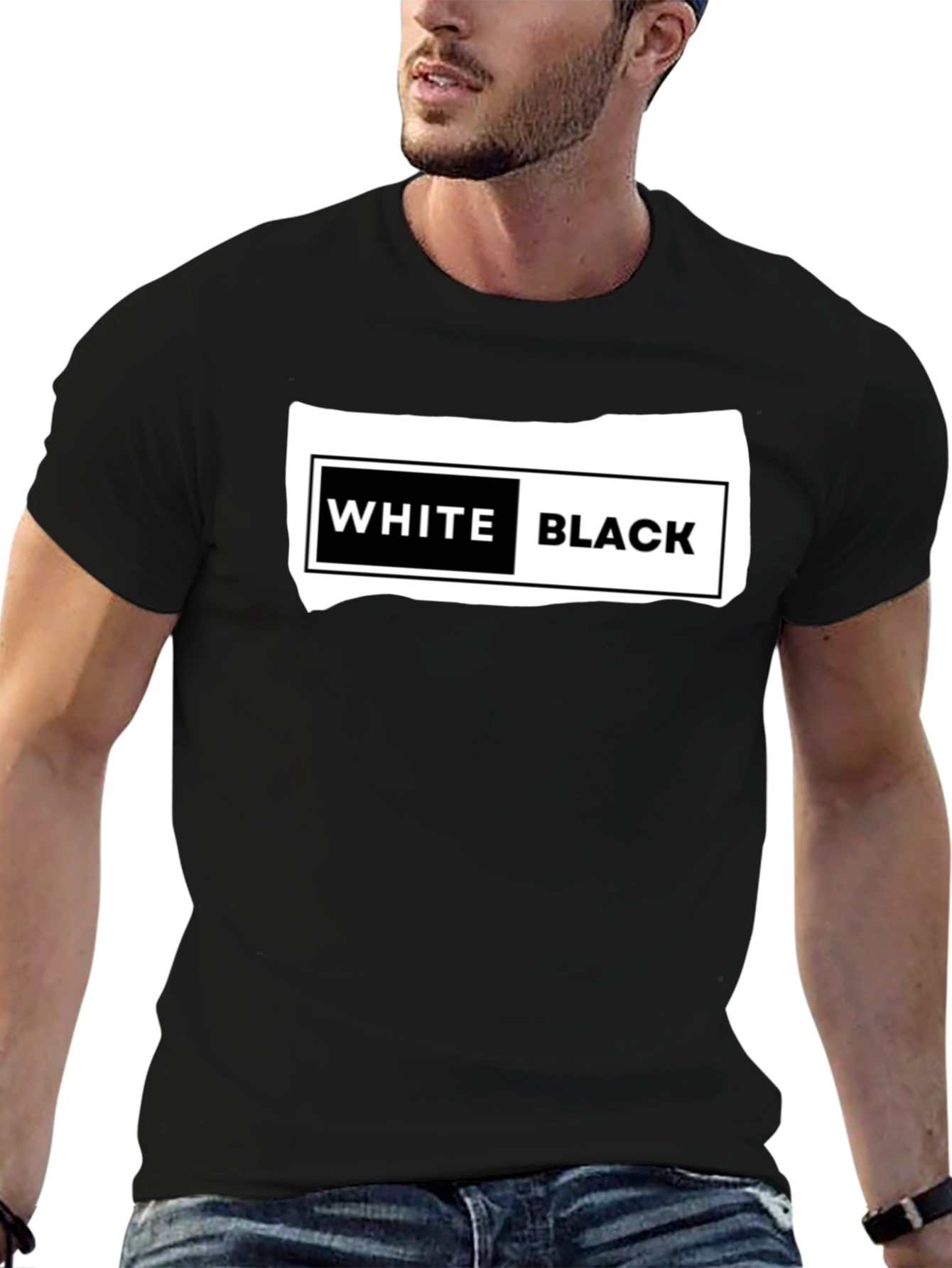 White Black Graphic T-Shirt - Unisex
