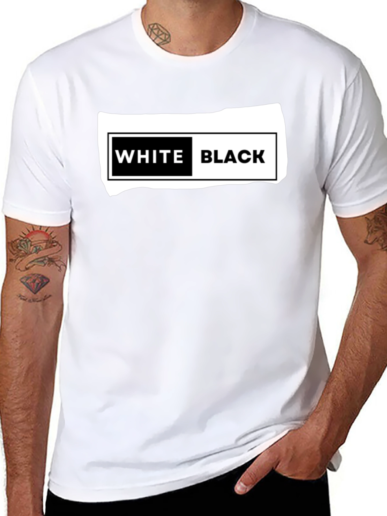 White Black Graphic T-Shirt - Unisex
