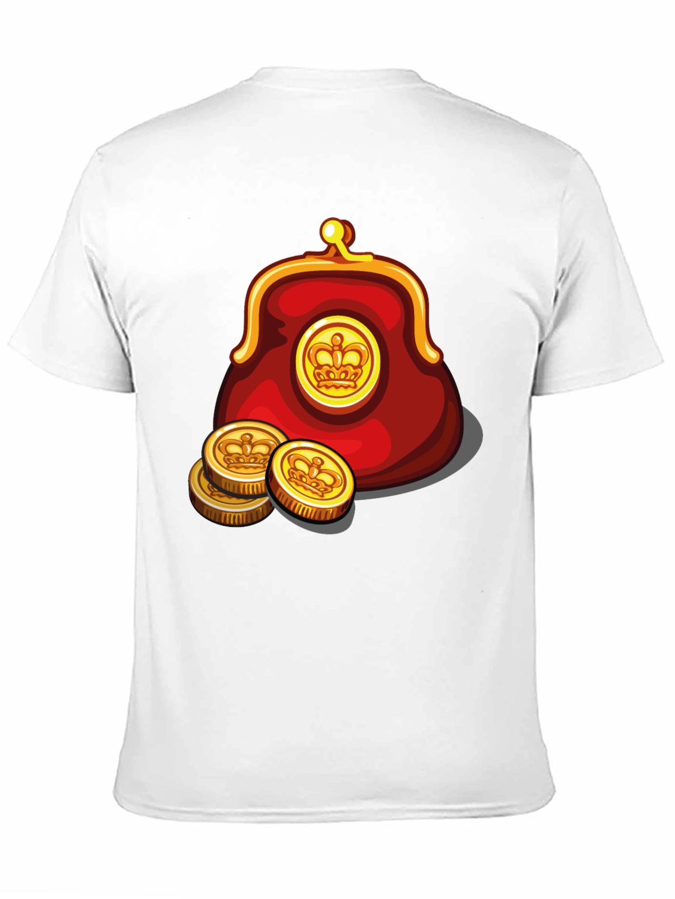 Funny Cartoon Coin Purse Black T-Shirt