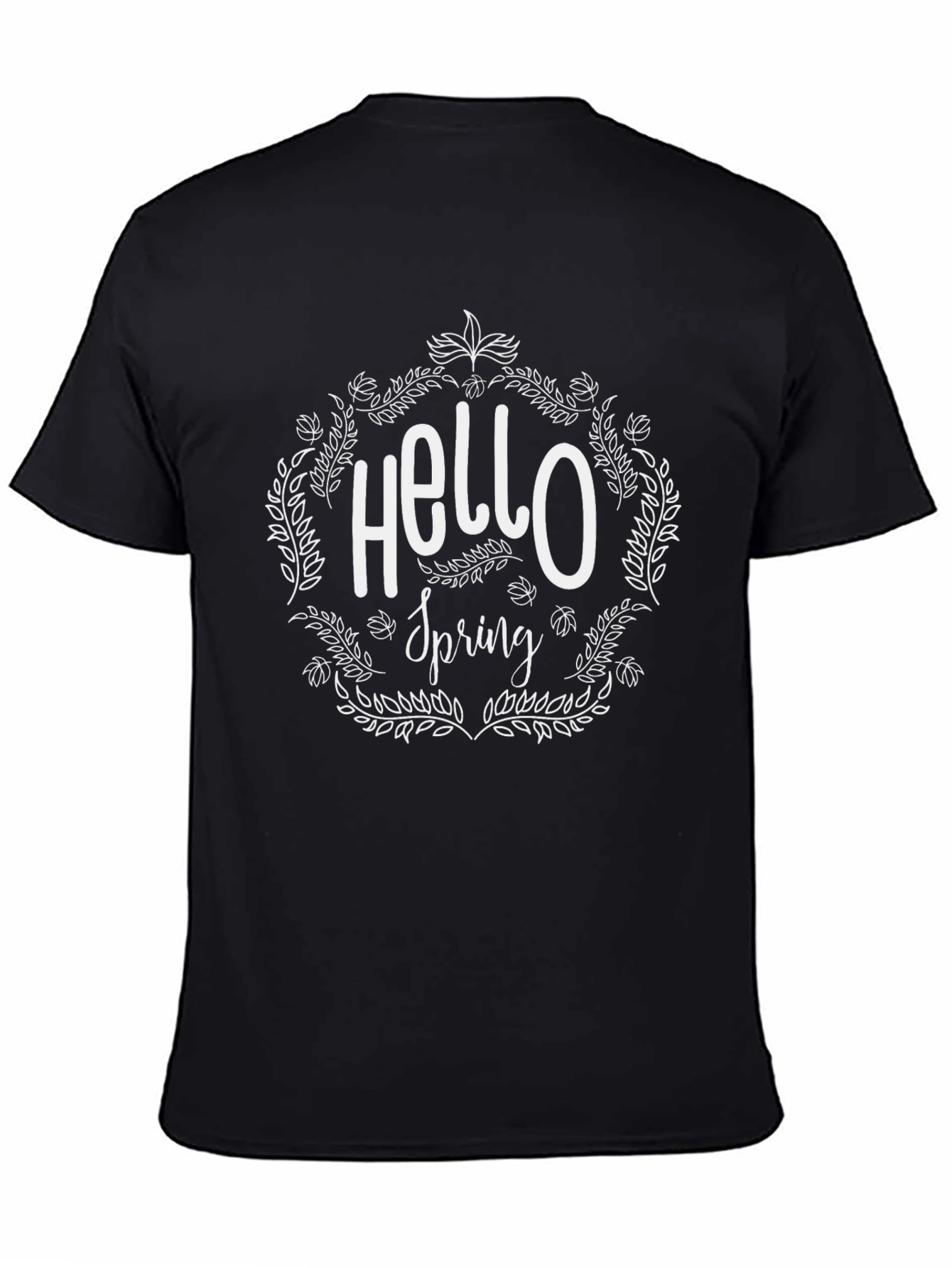 Hello Spring Graphic T-Shirt - Black