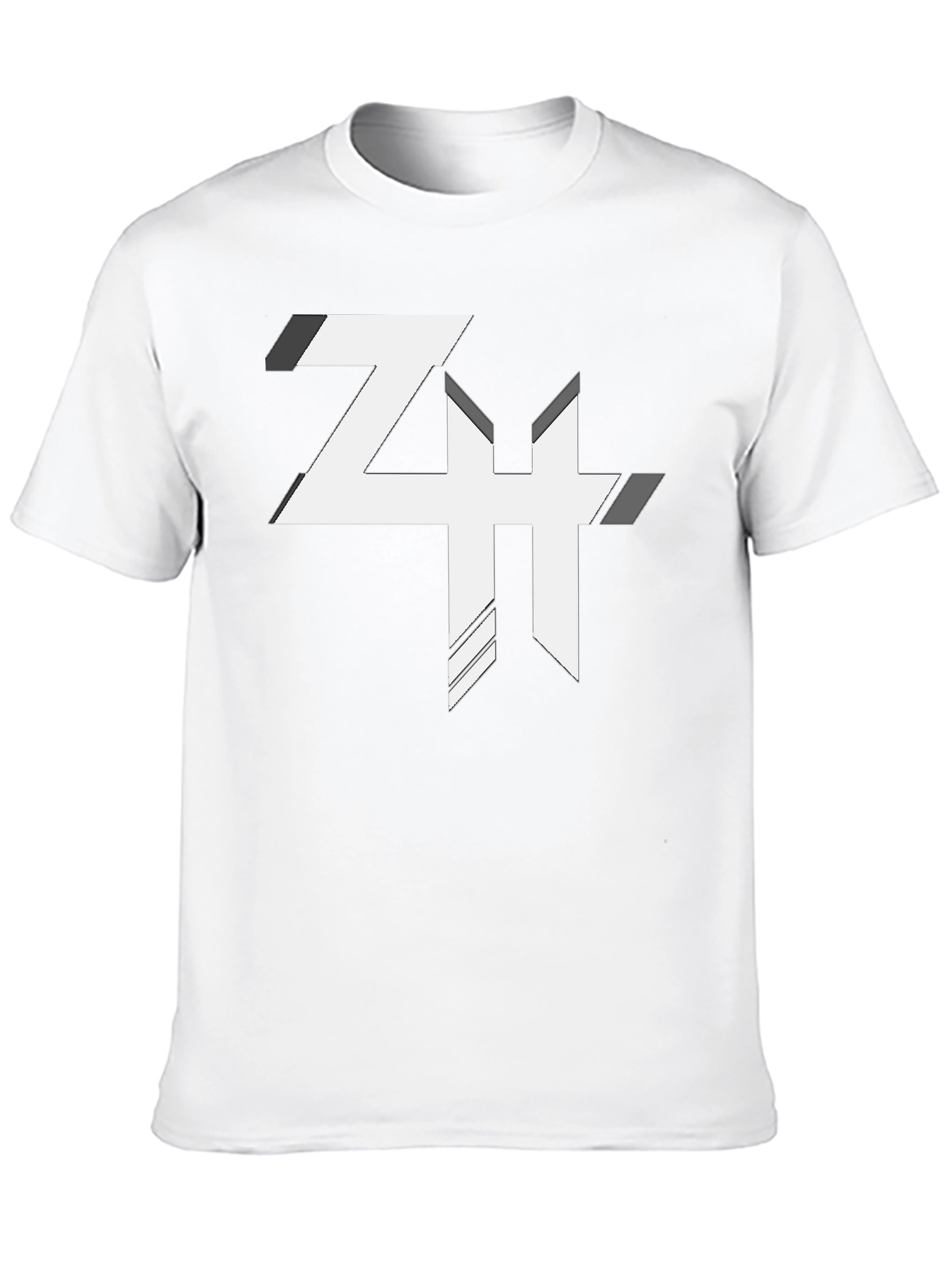Abstract Logo Graphic Print T-Shirt - Casual Comfort