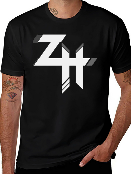 Abstract Logo Graphic Print T-Shirt - Casual Comfort