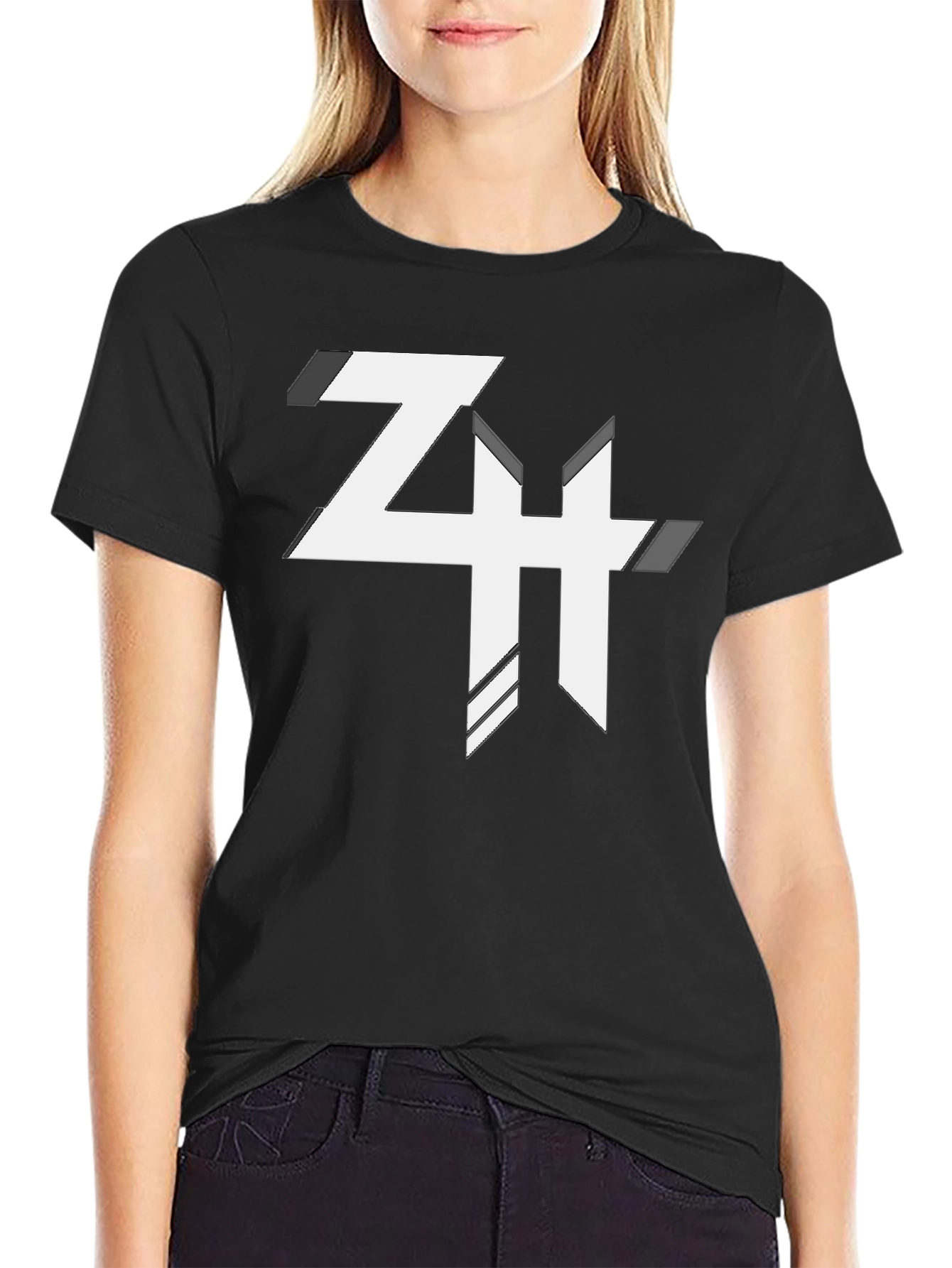 Abstract Logo Graphic Print T-Shirt - Casual Comfort