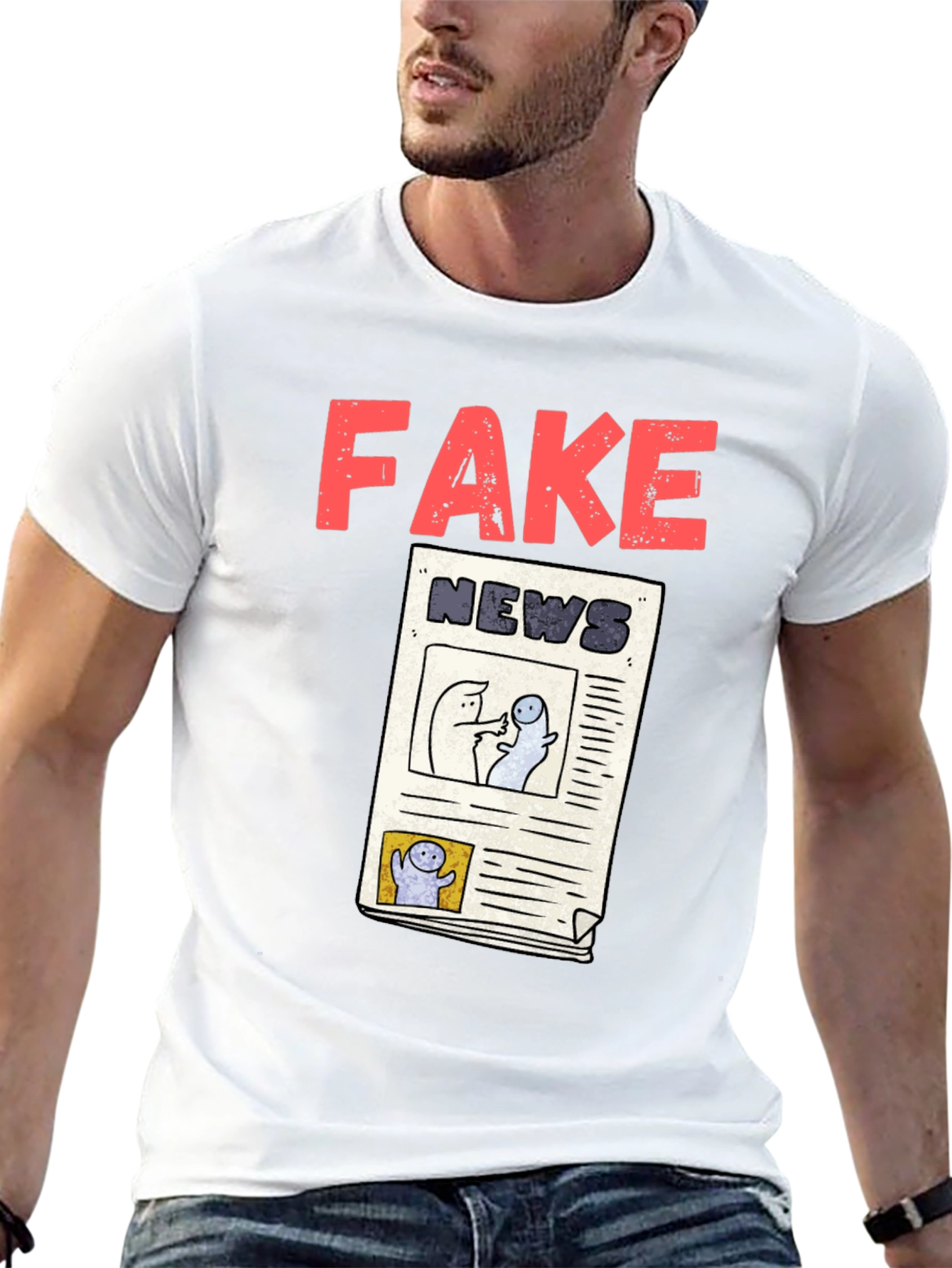Fake News Graphic Tee - Unisex Black T-Shirt