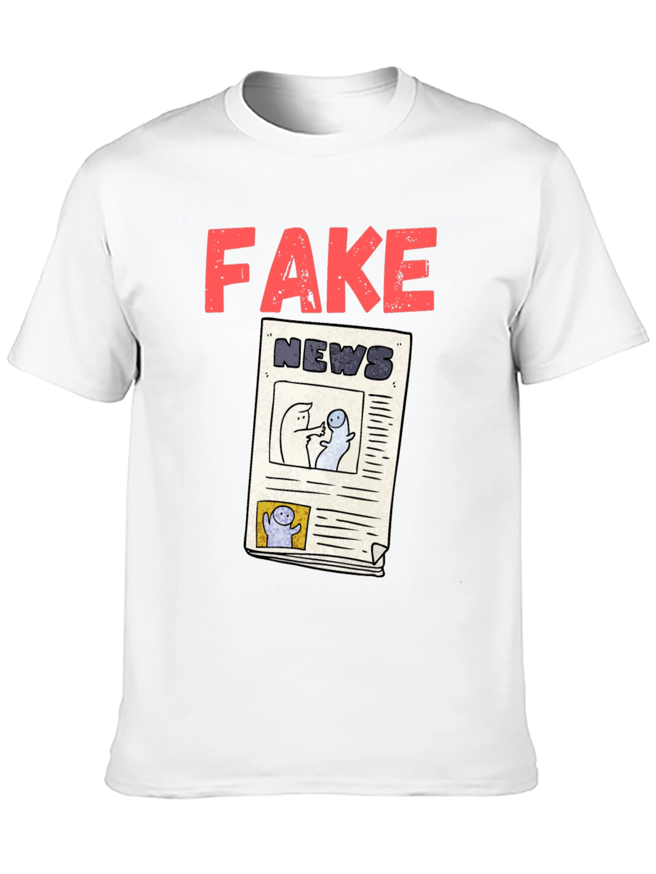 Fake News Graphic Tee - Unisex Black T-Shirt