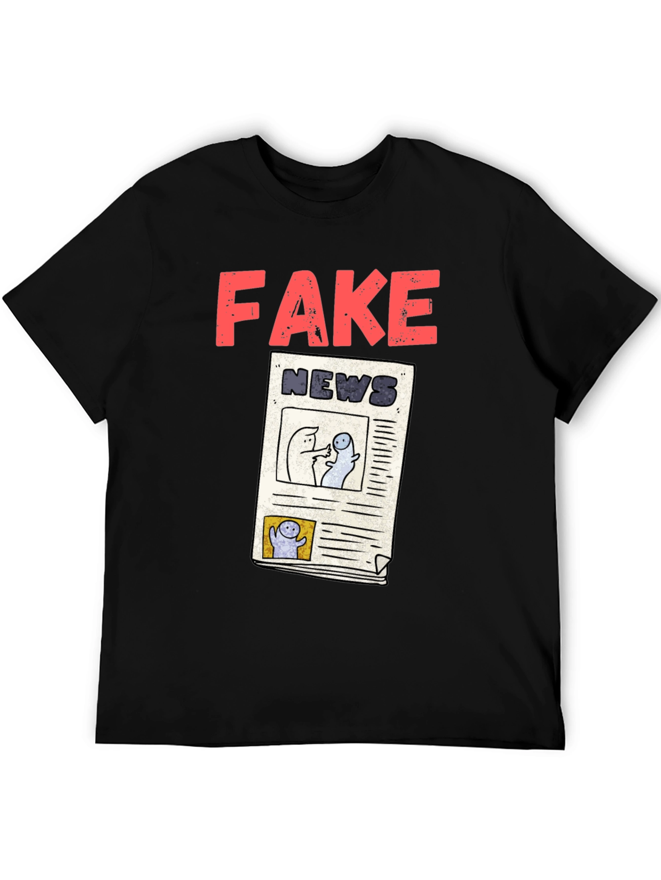 Fake News Graphic Tee - Unisex Black T-Shirt