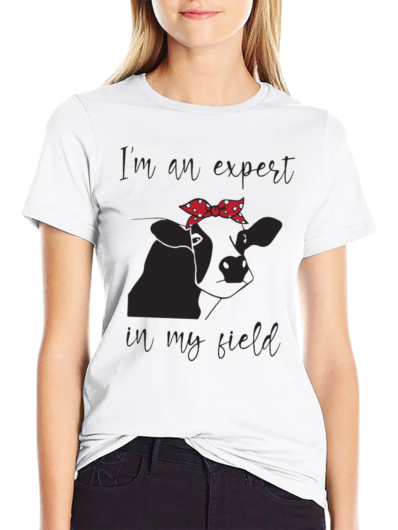 Expert in My Field Cow Graphic Tee