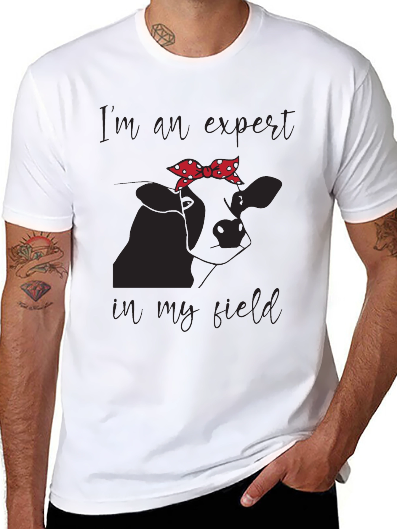 Expert in My Field Cow Graphic Tee