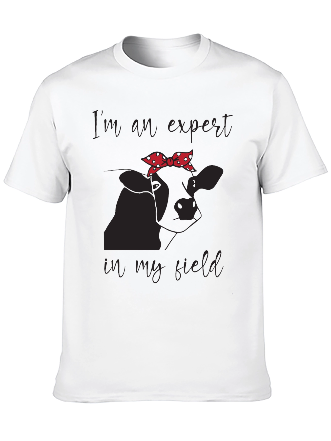 Expert in My Field Cow Graphic Tee