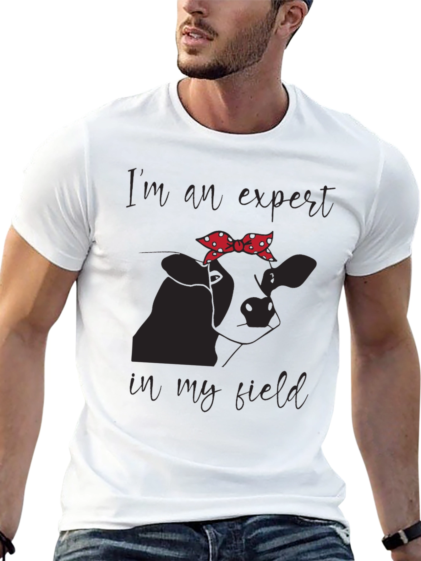 Expert in My Field Cow Graphic Tee