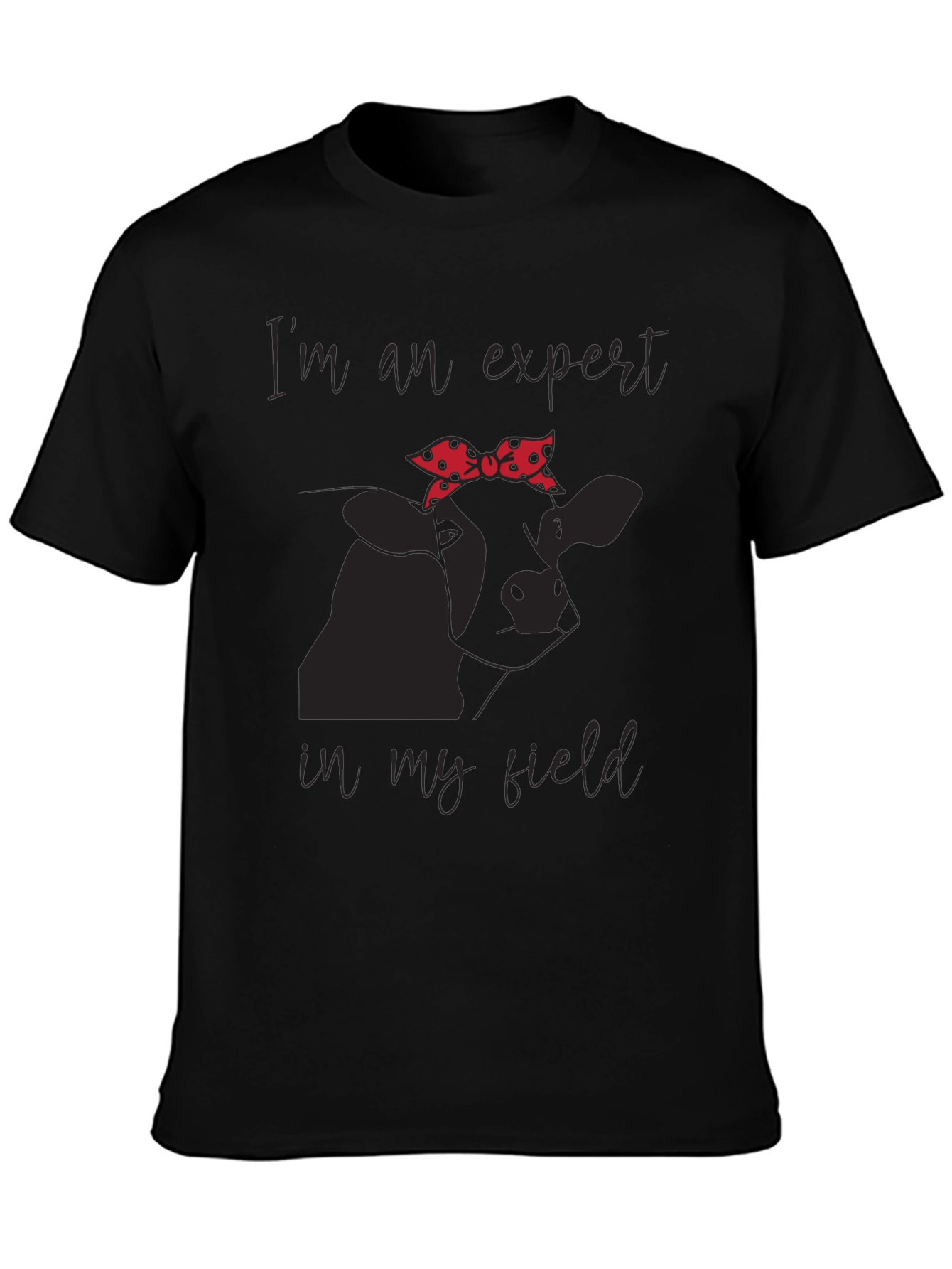 Expert in My Field Cow Graphic Tee