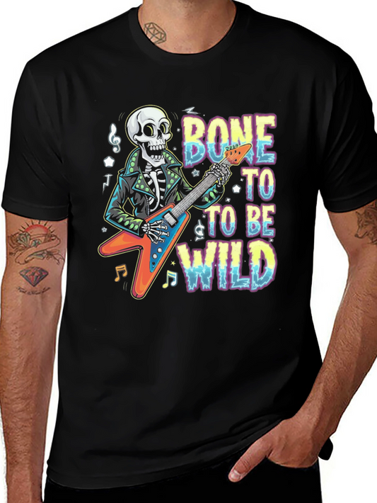 Bone To Be Wild Skeleton Guitar T-Shirt