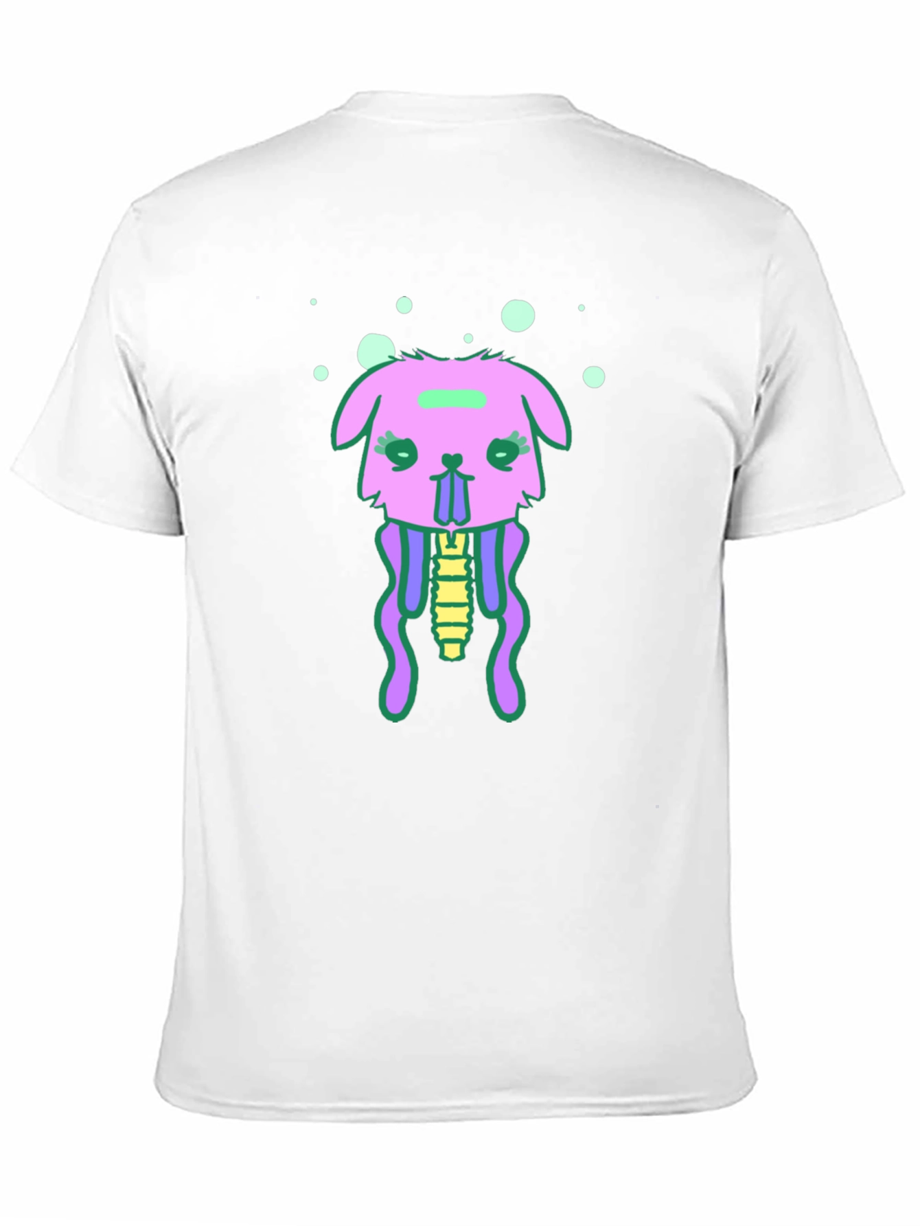 Black T-Shirt with Funky Jellyfish Bunny Design