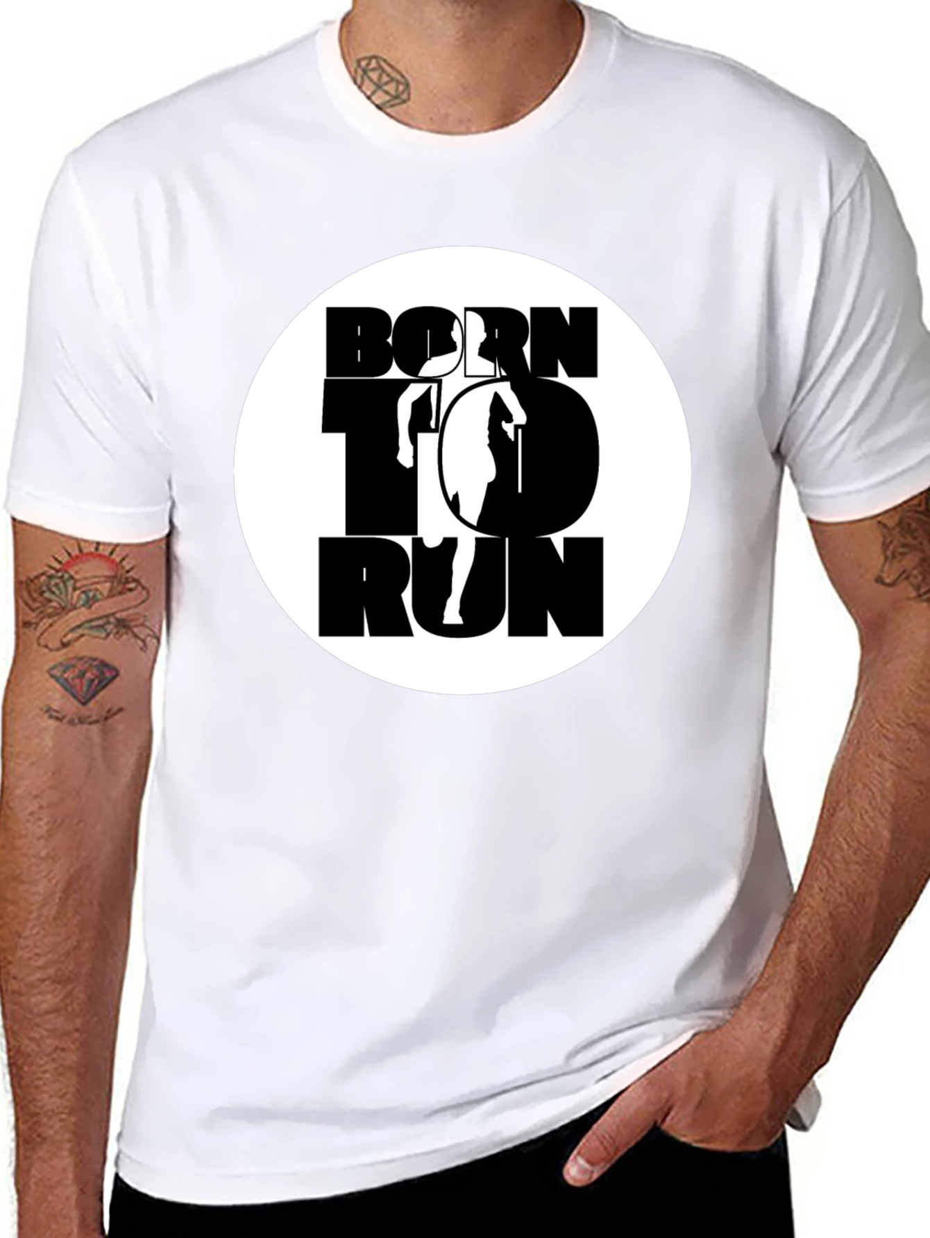 Born to Run Graphic Tee - Black