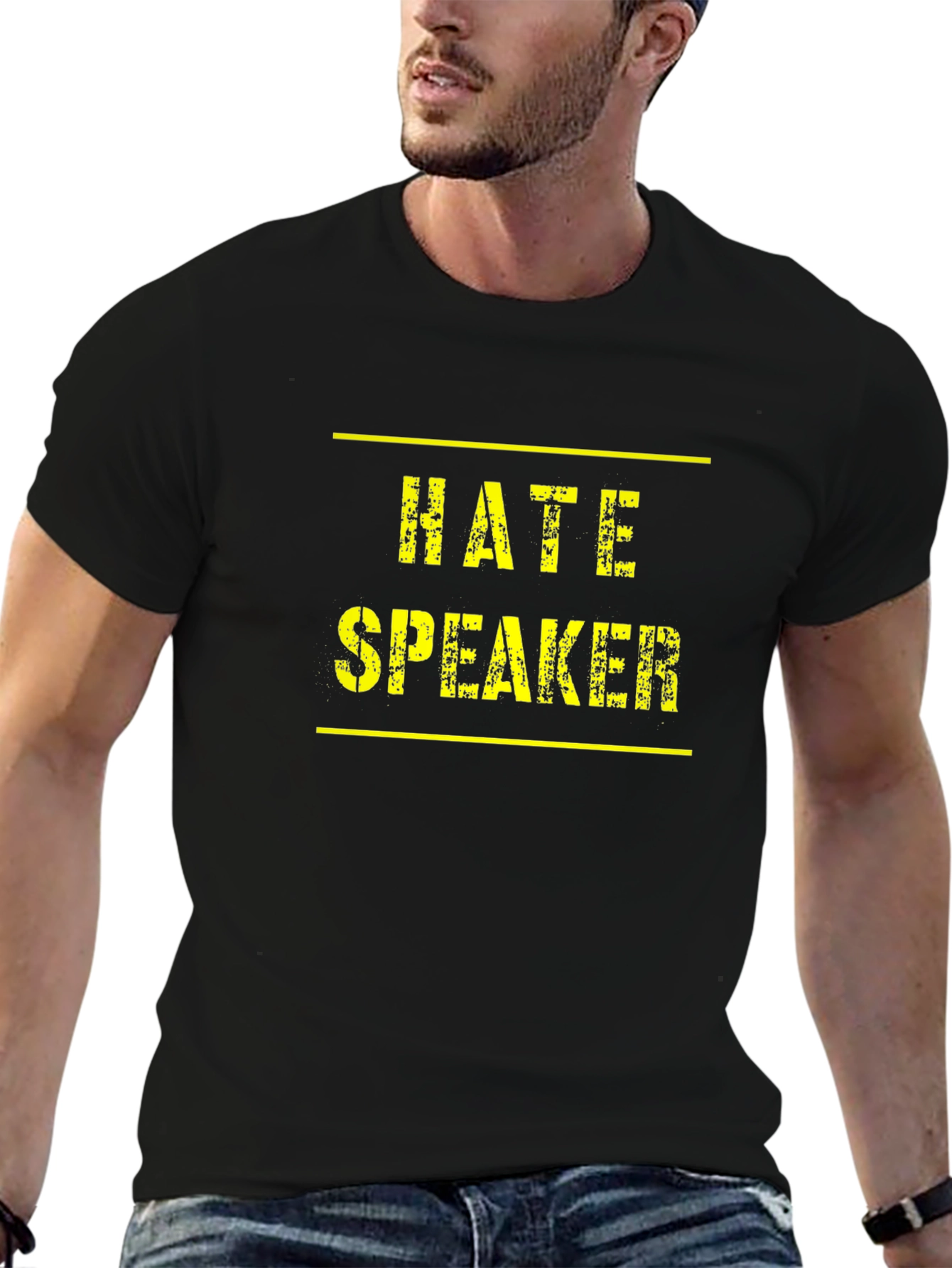 Hate Speaker Graphic Tee - Mens Black T-Shirt