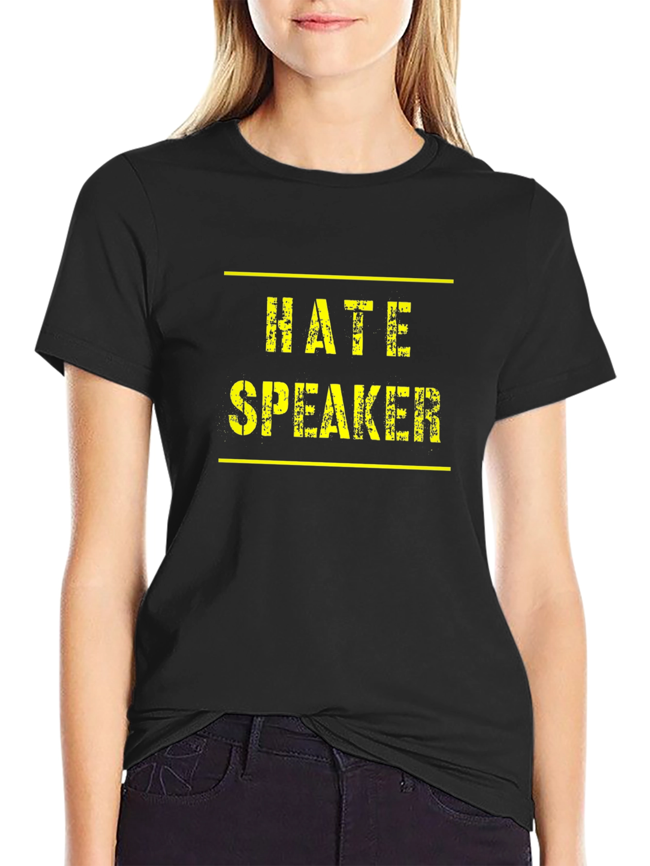 Hate Speaker Graphic Tee - Mens Black T-Shirt