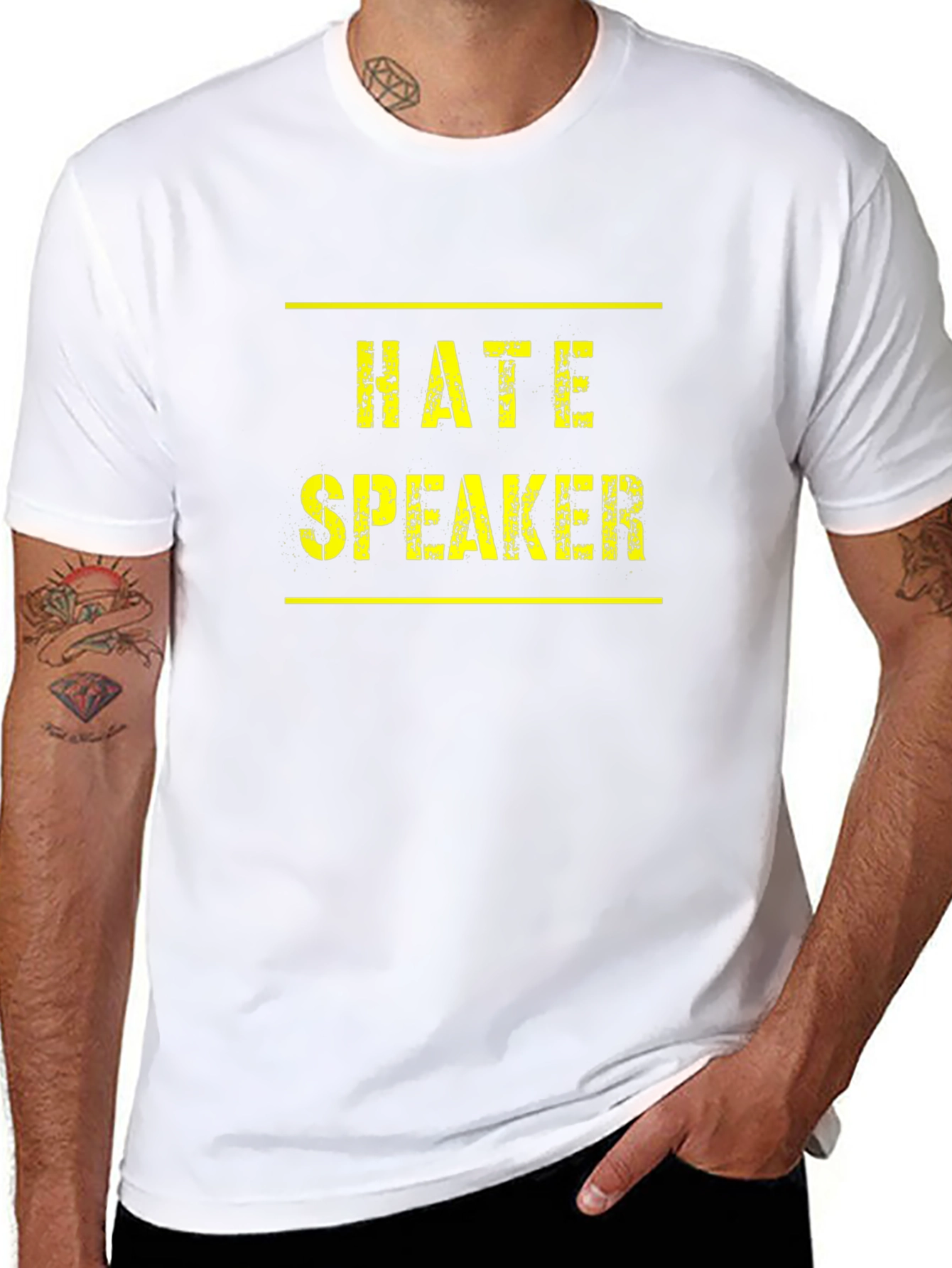 Hate Speaker Graphic Tee - Mens Black T-Shirt