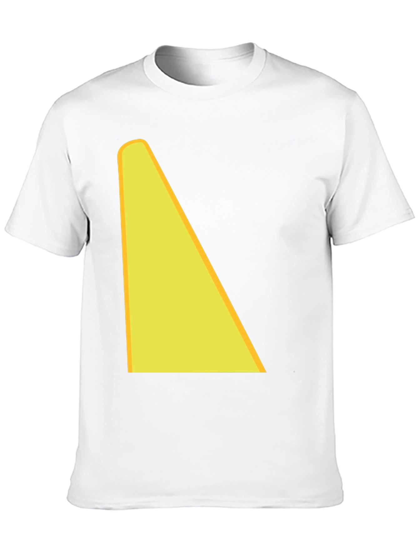 Black T-Shirt with Yellow Triangle Design