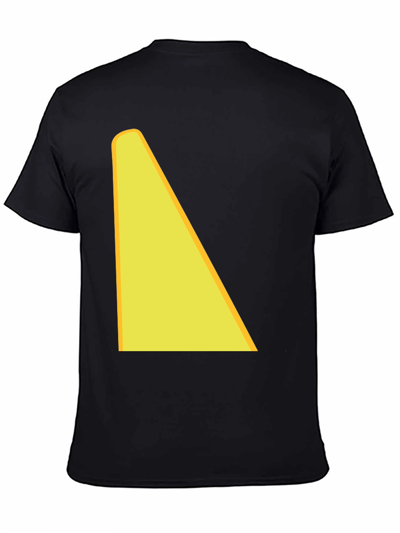 Black T-Shirt with Yellow Triangle Design