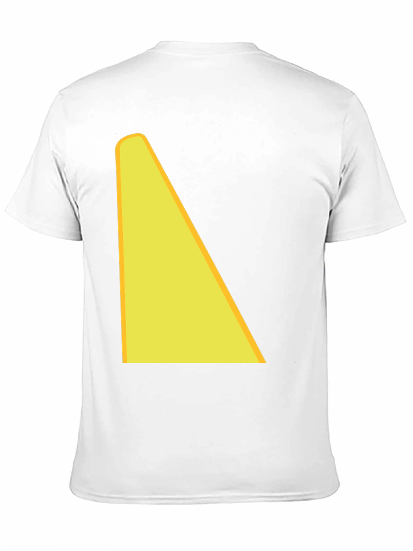 Black T-Shirt with Yellow Triangle Design