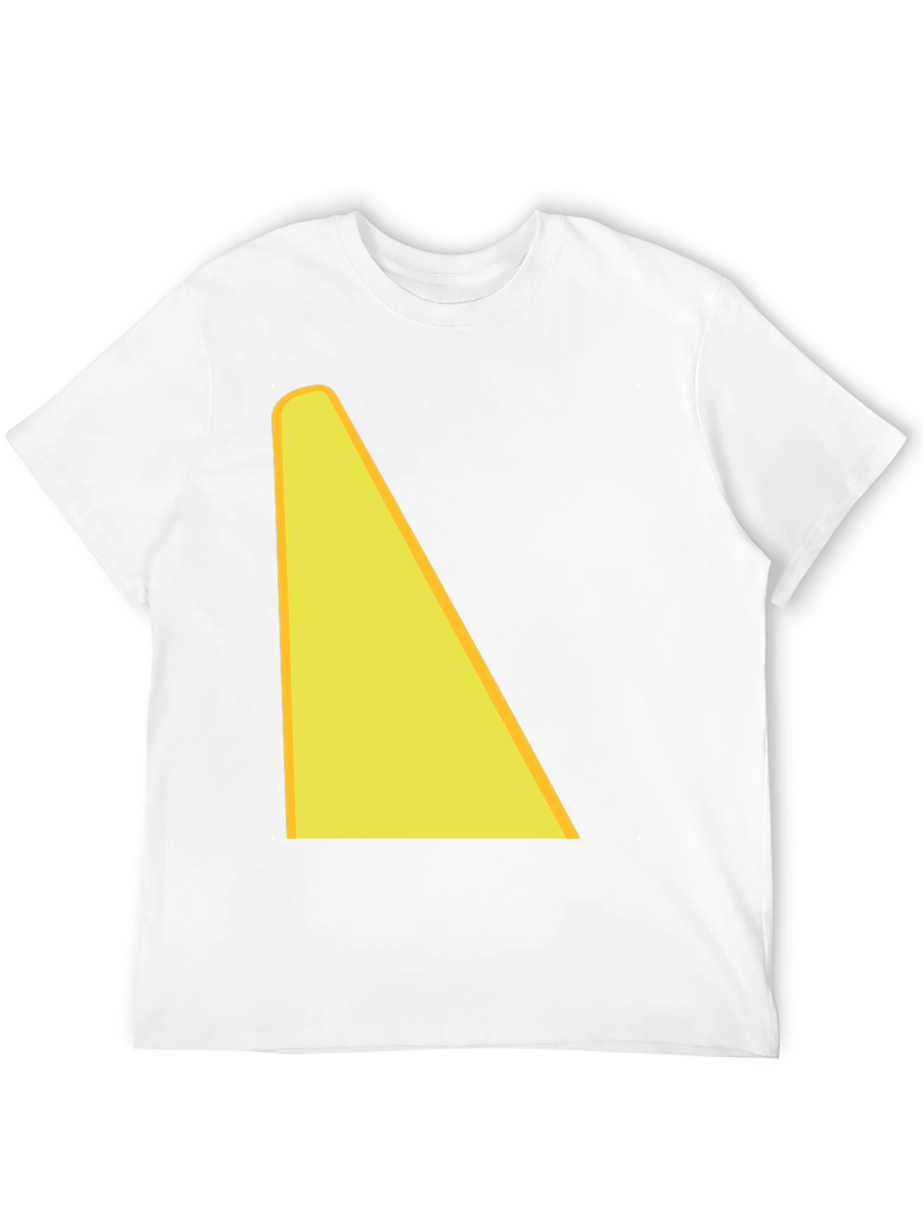 Black T-Shirt with Yellow Triangle Design