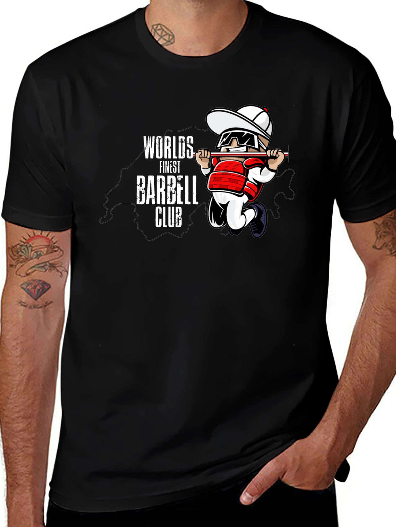Worlds Finest Barbell Club Black T-Shirt