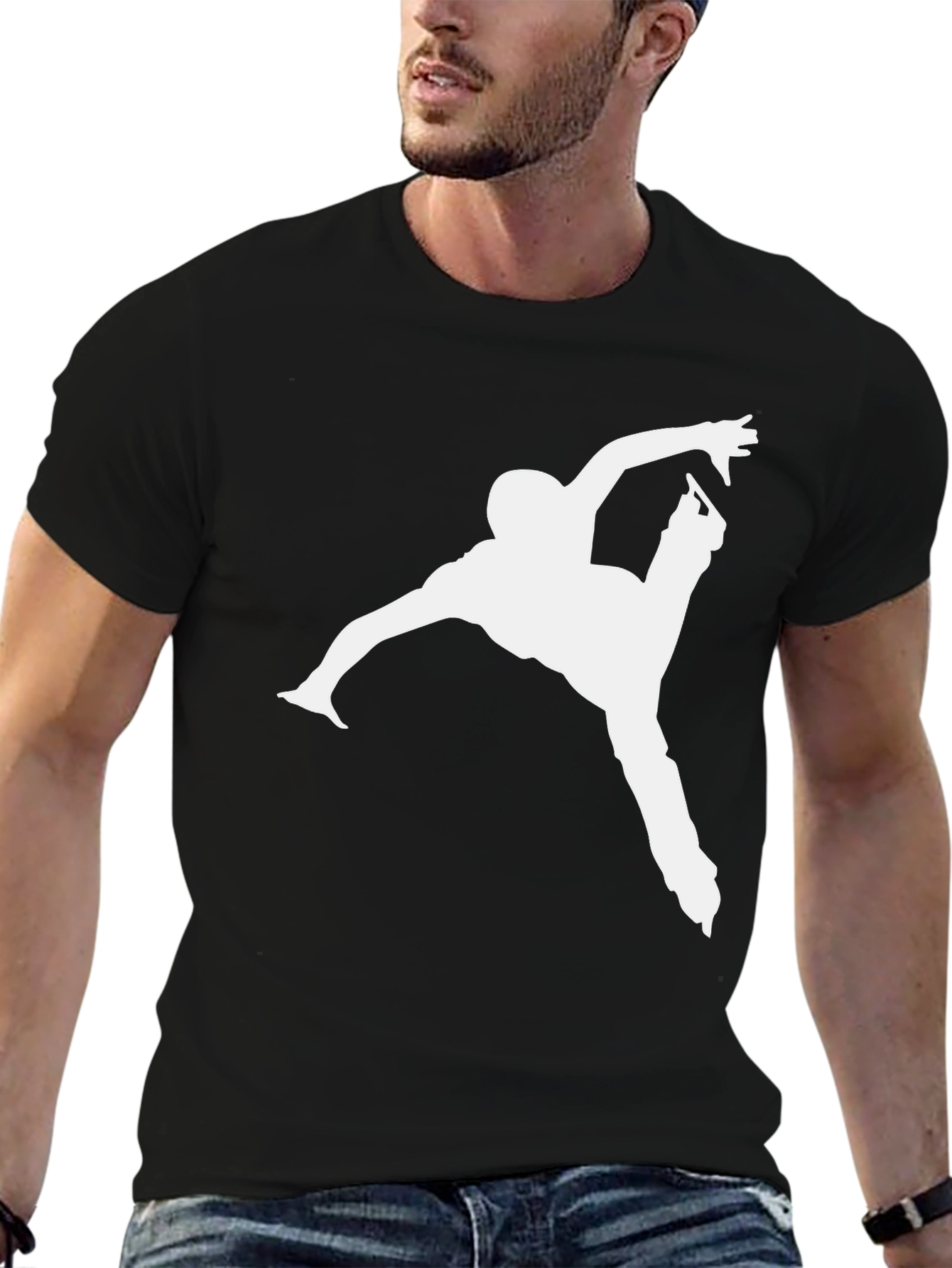 Figure Skating T-Shirt - Black Cotton Tee