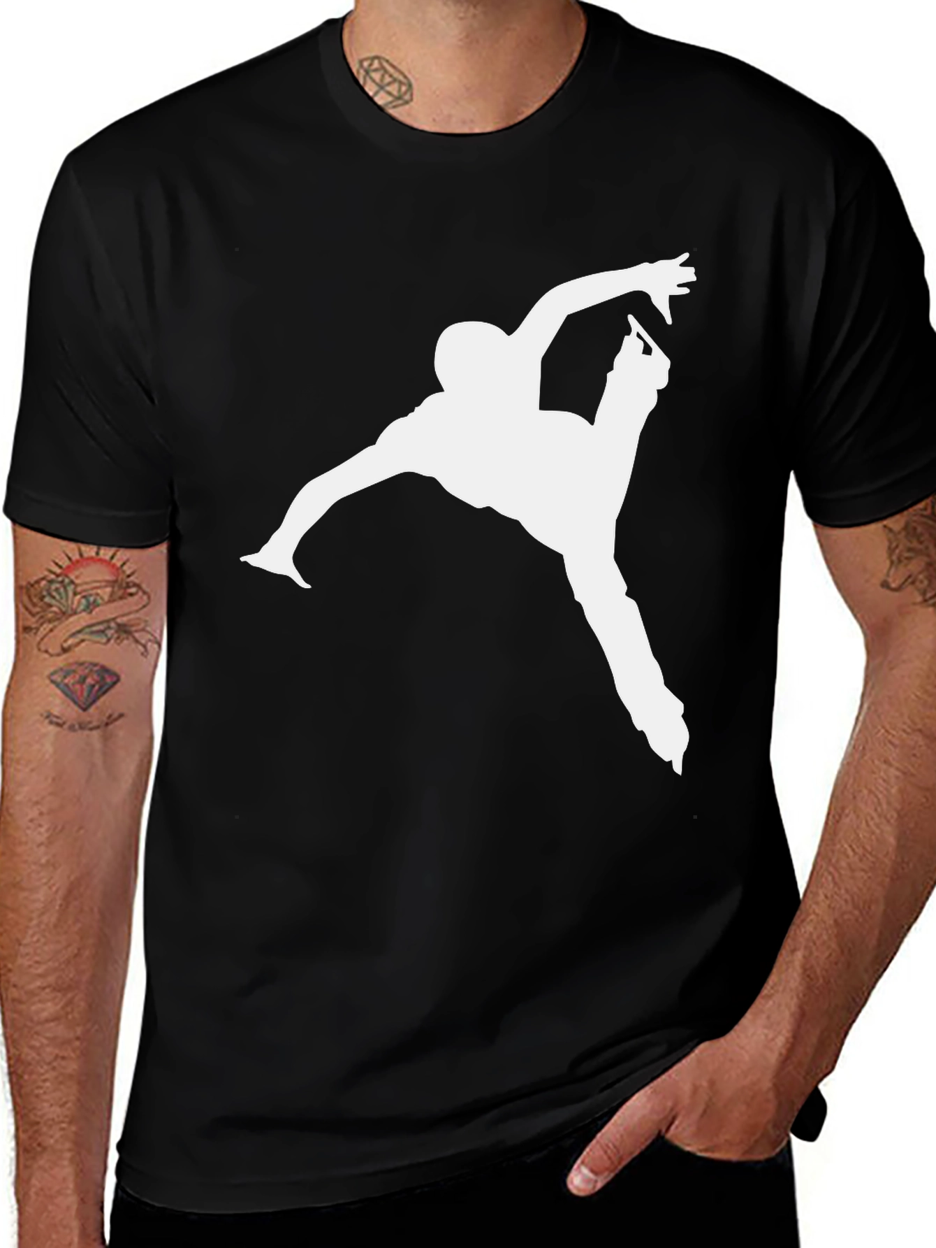 Figure Skating T-Shirt - Black Cotton Tee