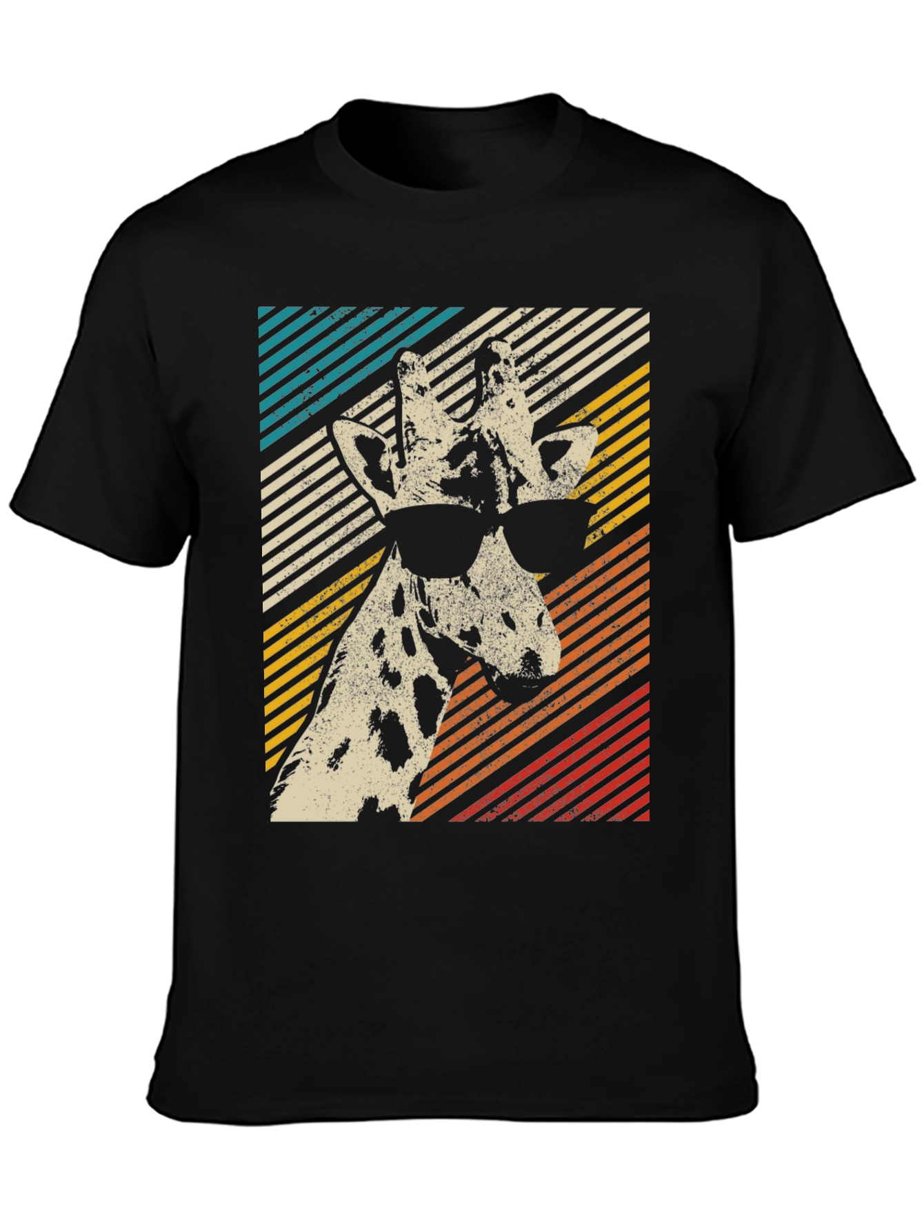 Cool Giraffe Retro Style Graphic T-Shirt