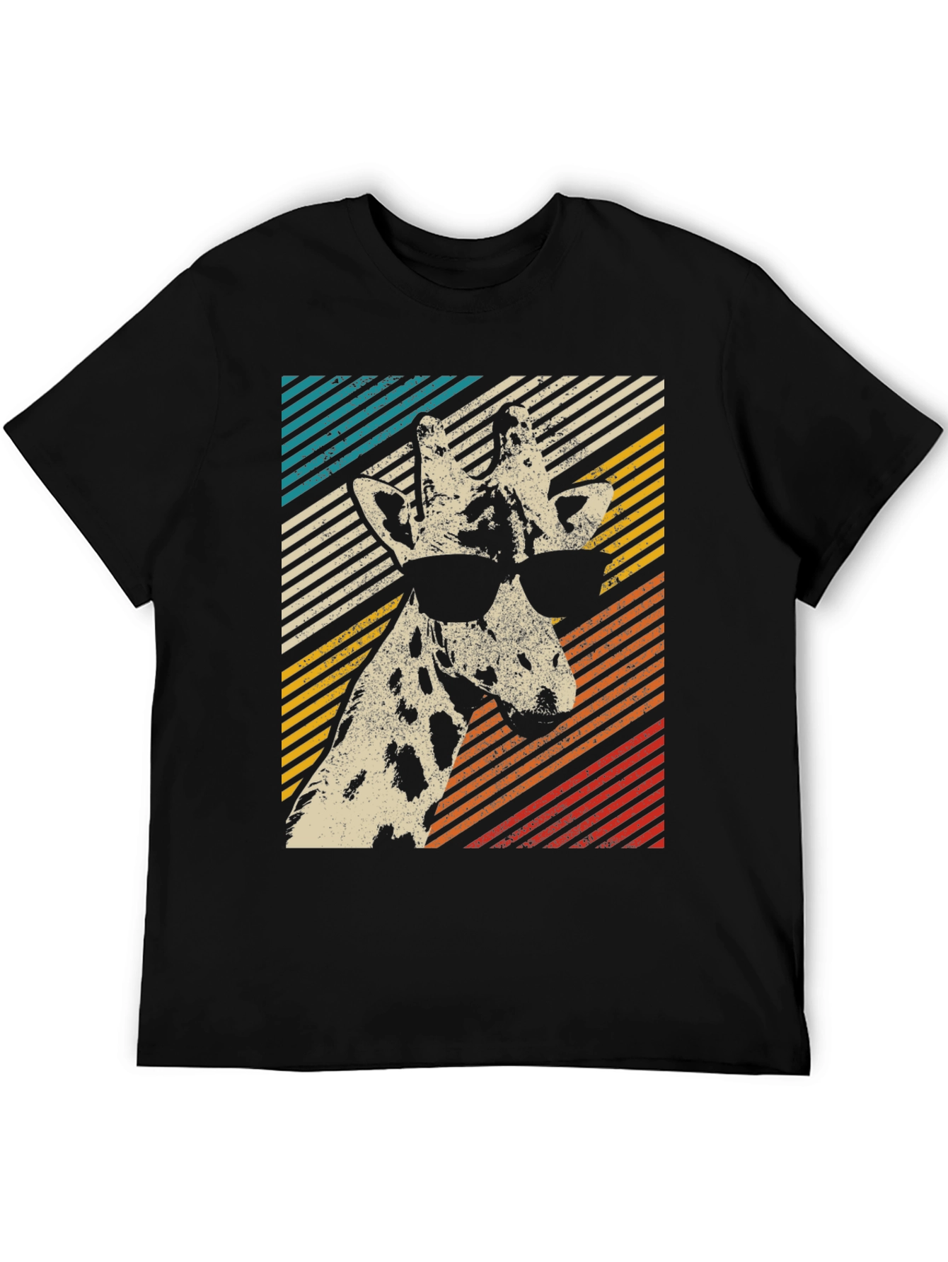Cool Giraffe Retro Style Graphic T-Shirt