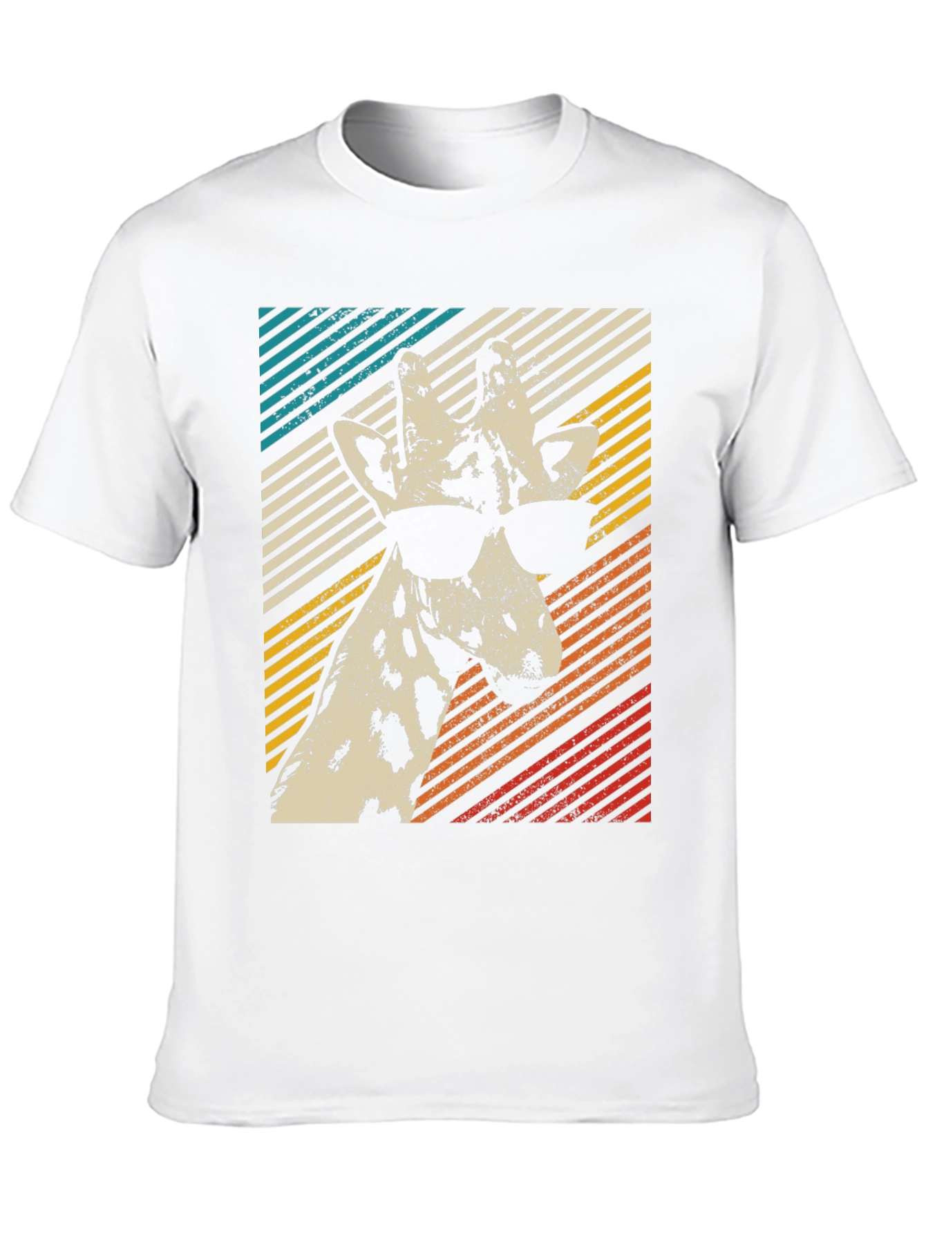 Cool Giraffe Retro Style Graphic T-Shirt