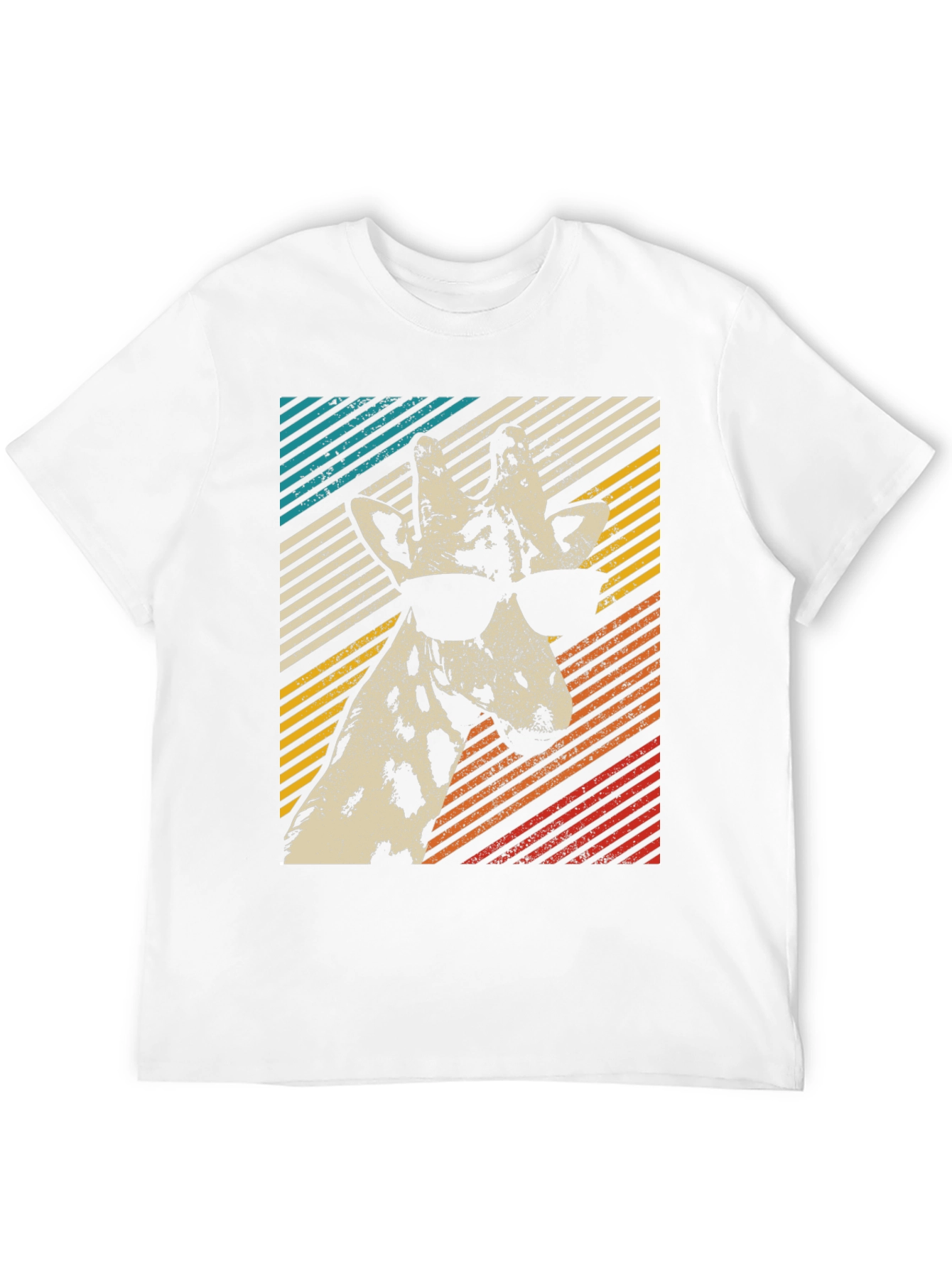 Cool Giraffe Retro Style Graphic T-Shirt
