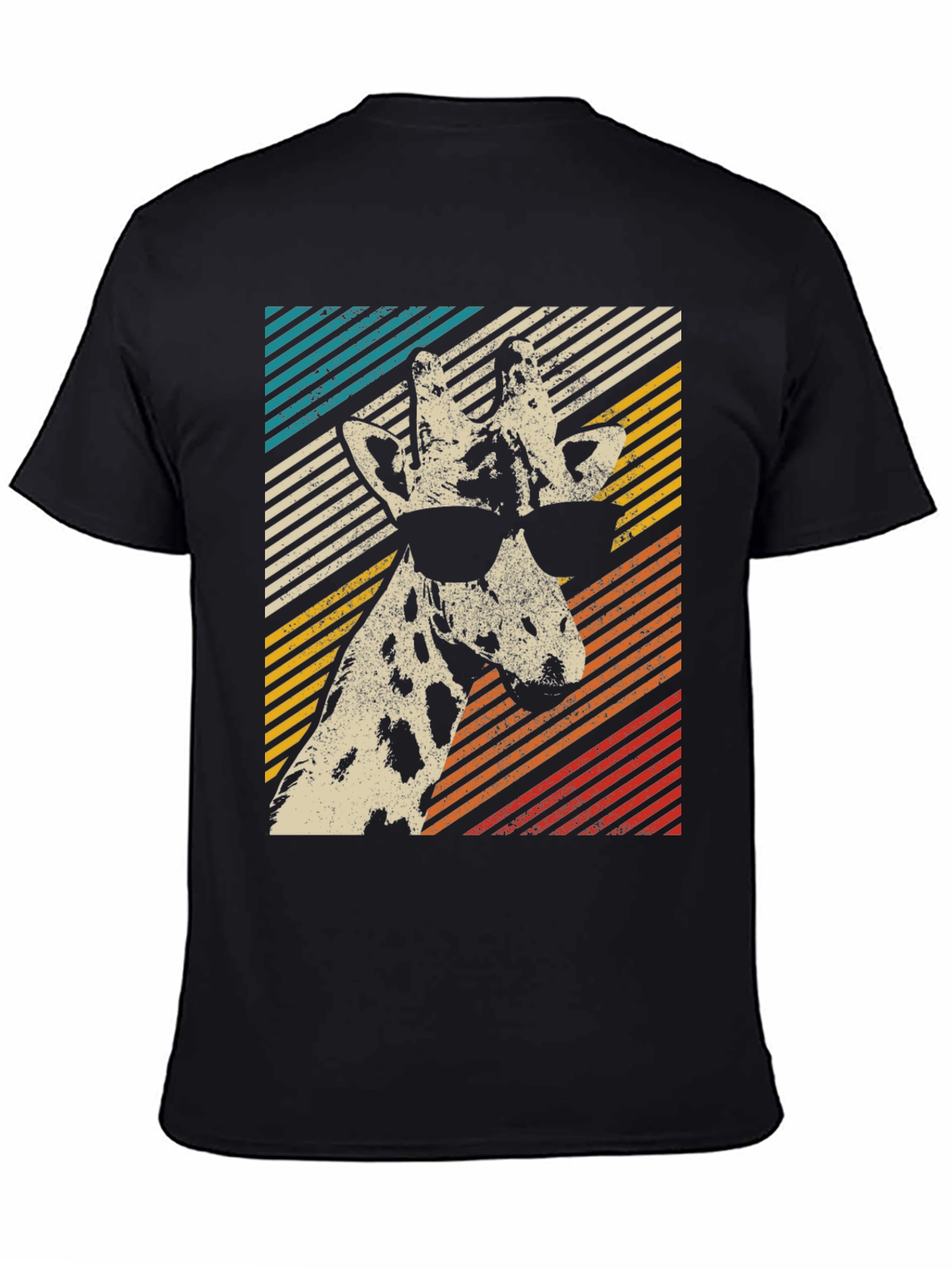 Cool Giraffe Retro Style Graphic T-Shirt