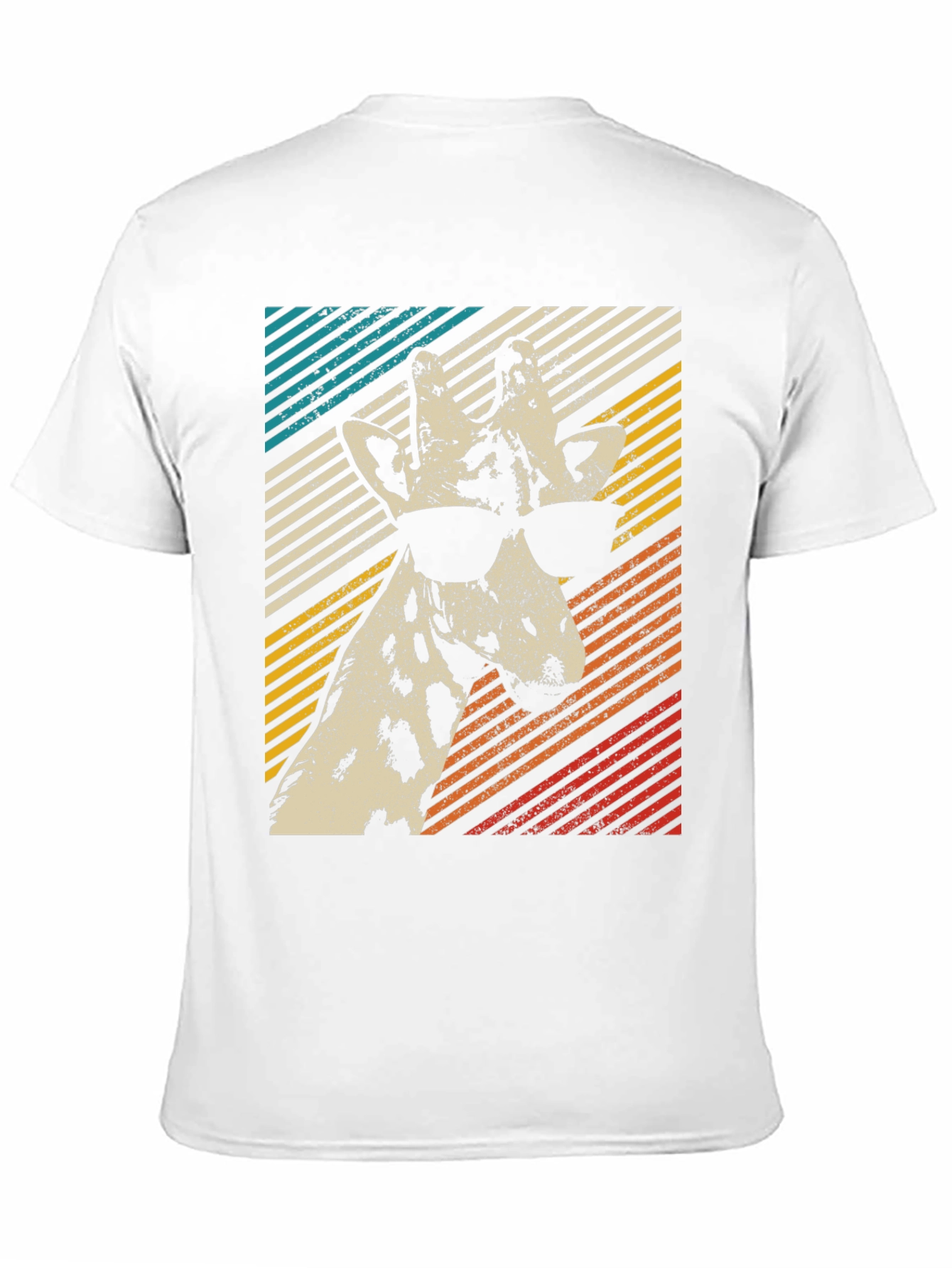 Cool Giraffe Retro Style Graphic T-Shirt
