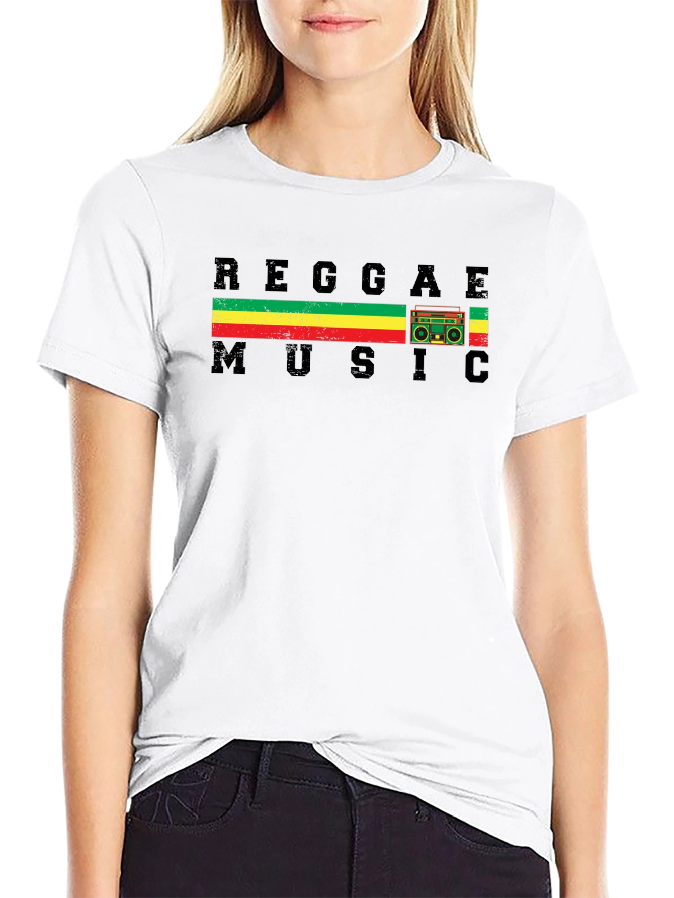 Reggae Music Graphic Tee - Stylish Black T-Shirt