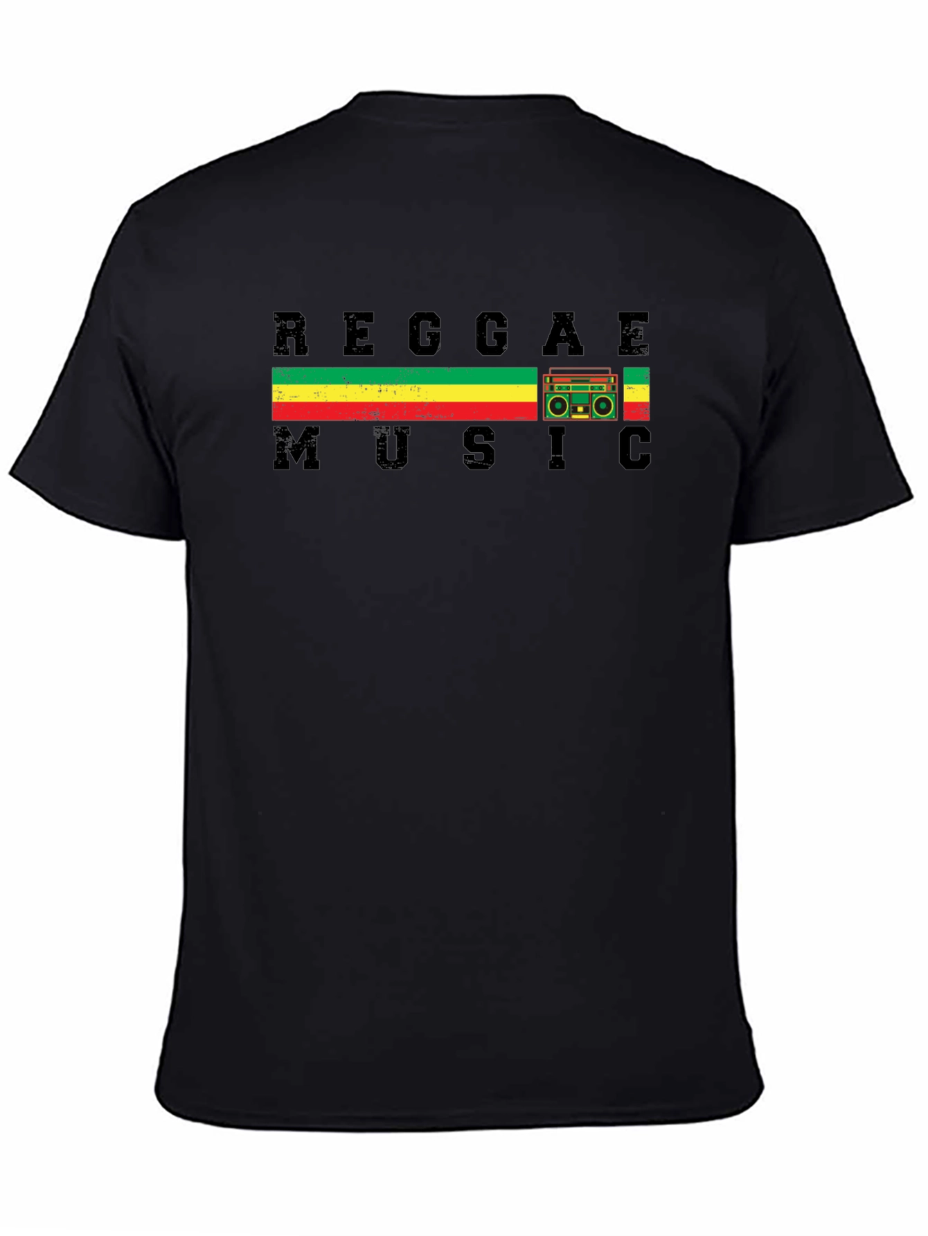 Reggae Music Graphic Tee - Stylish Black T-Shirt
