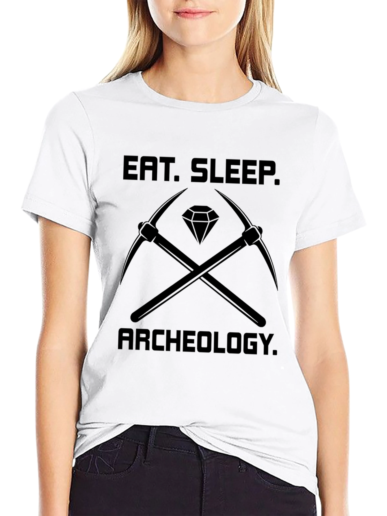 Eat Sleep Archeology Black T-Shirt