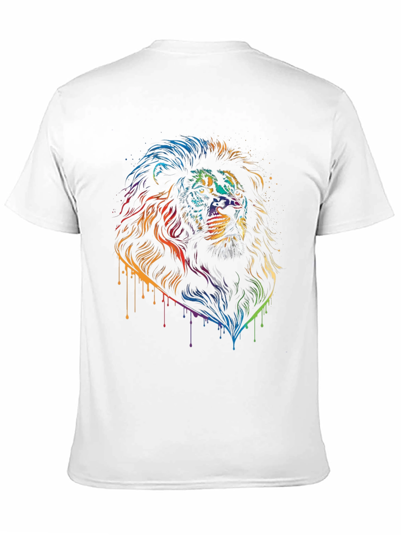 Rainbow Lion Graphic Black T-Shirt