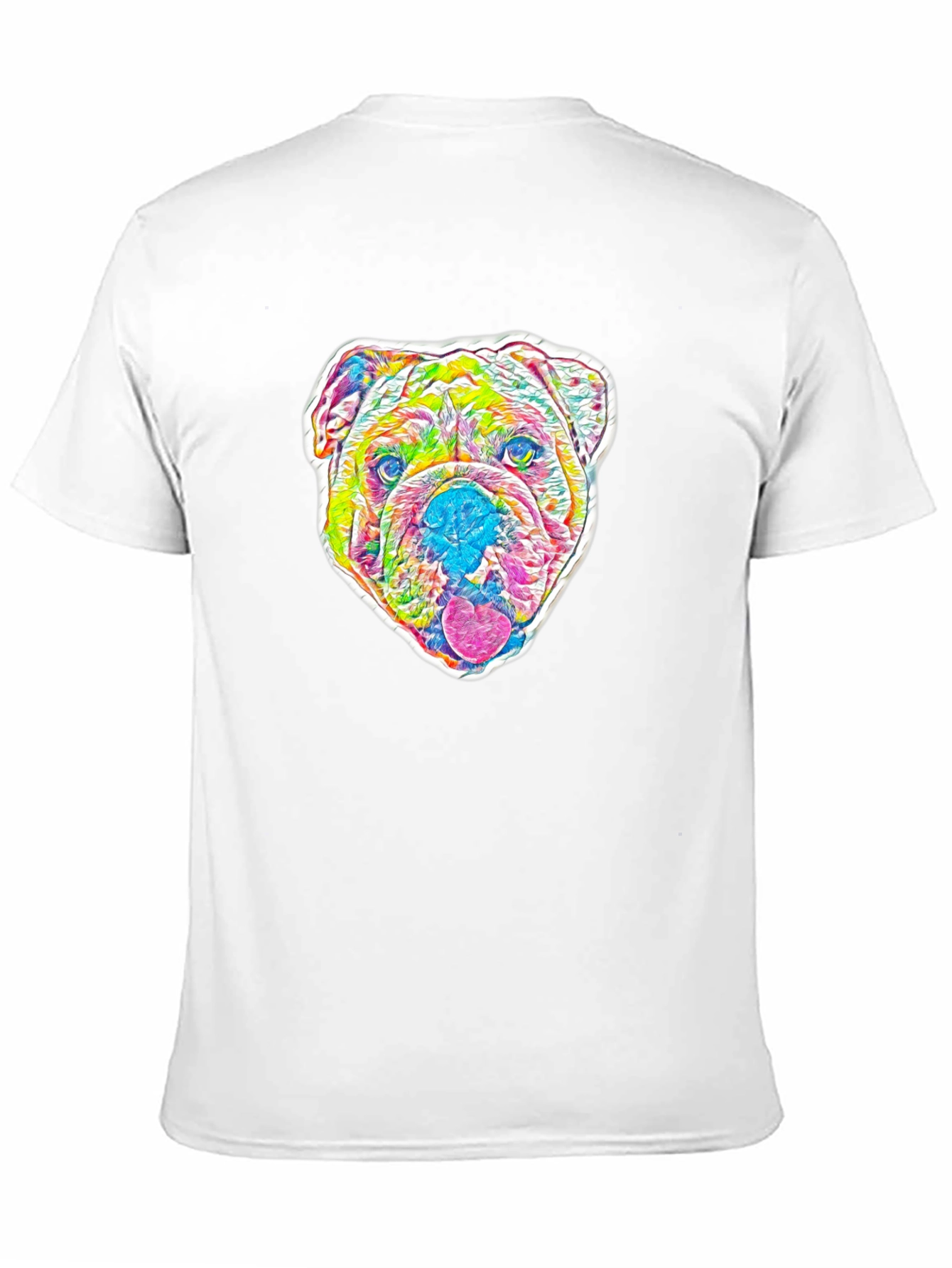 Psychedelic Bulldog Graphic Tee - Mens Black T-Shirt