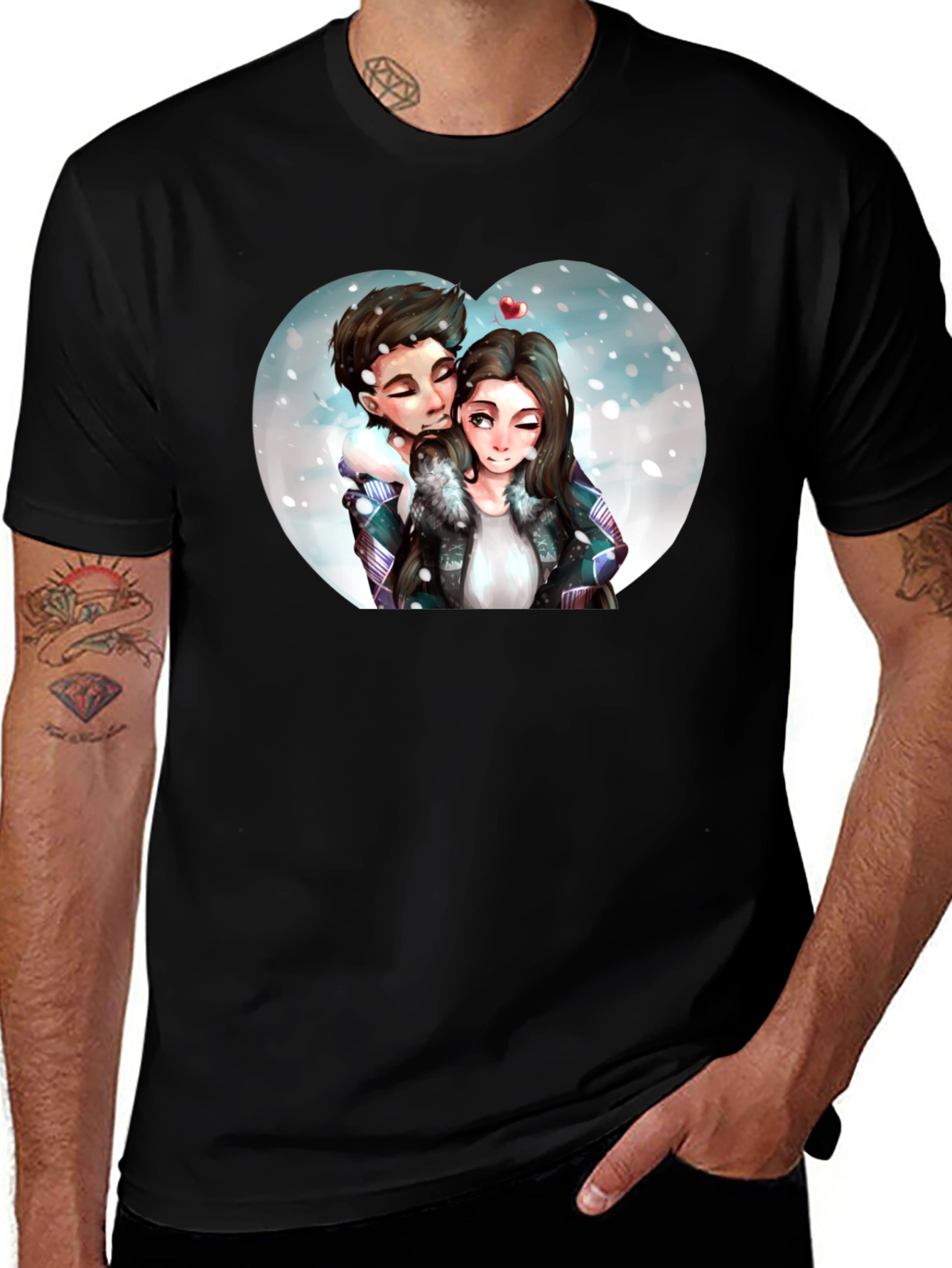Couple Winter Heart T-Shirt