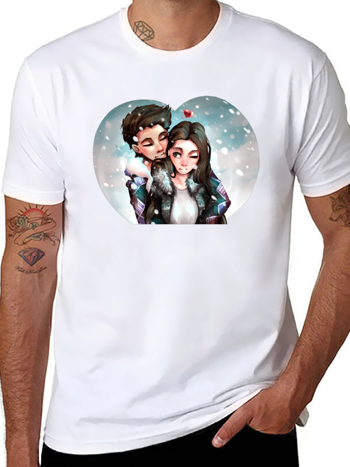 Couple Winter Heart T-Shirt