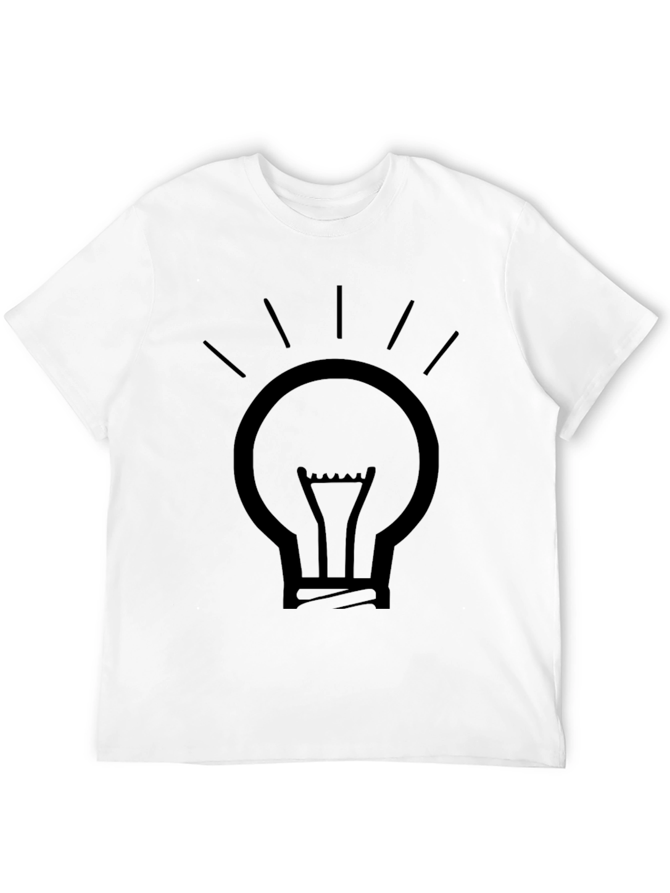 Black Light Bulb Graphic Tee - Idea Inspired Shirt