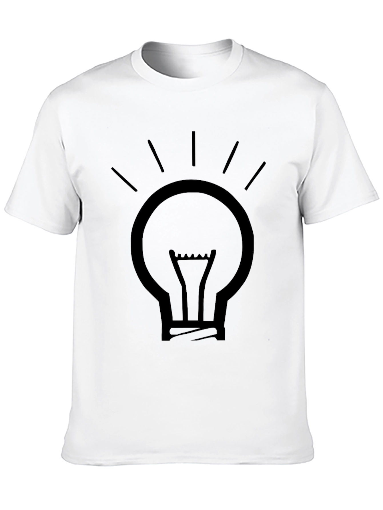 Black Light Bulb Graphic Tee - Idea Inspired Shirt